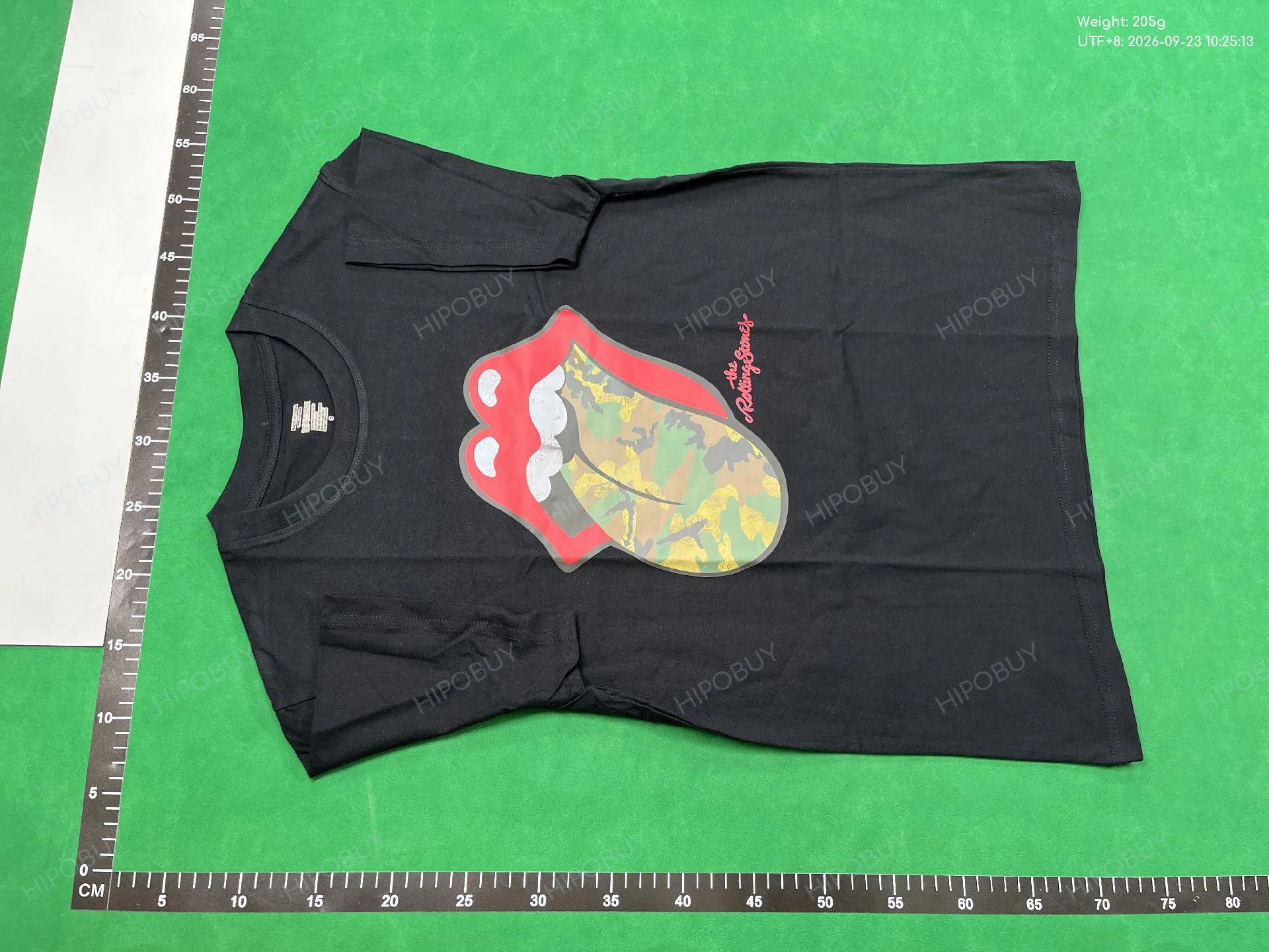 Foto QC 6 de The Rolling Stones T-shirt Distressed Camo Tongue White