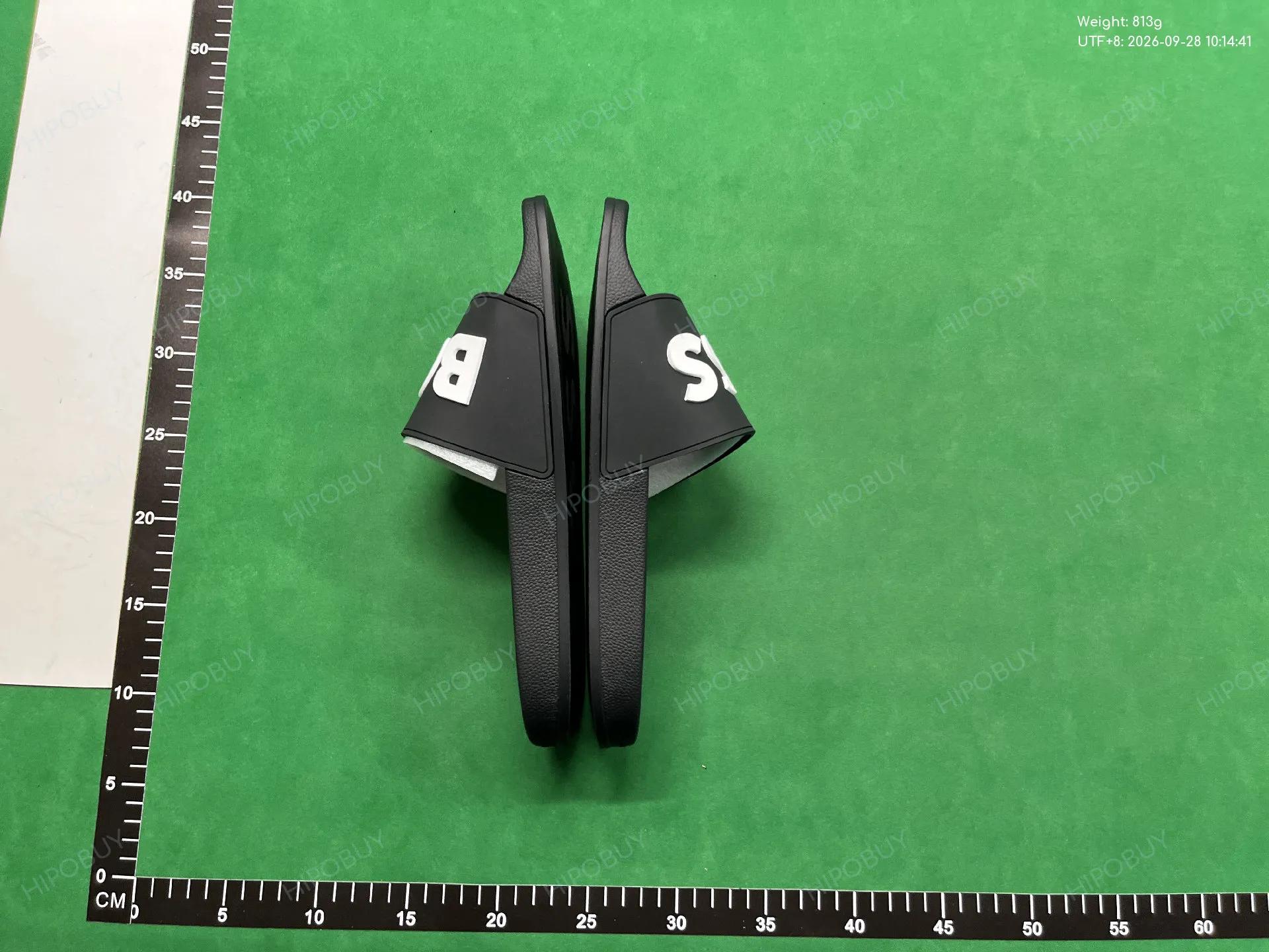 Foto QC 3 de BOSS Logo Slides Rubber Black Grey
