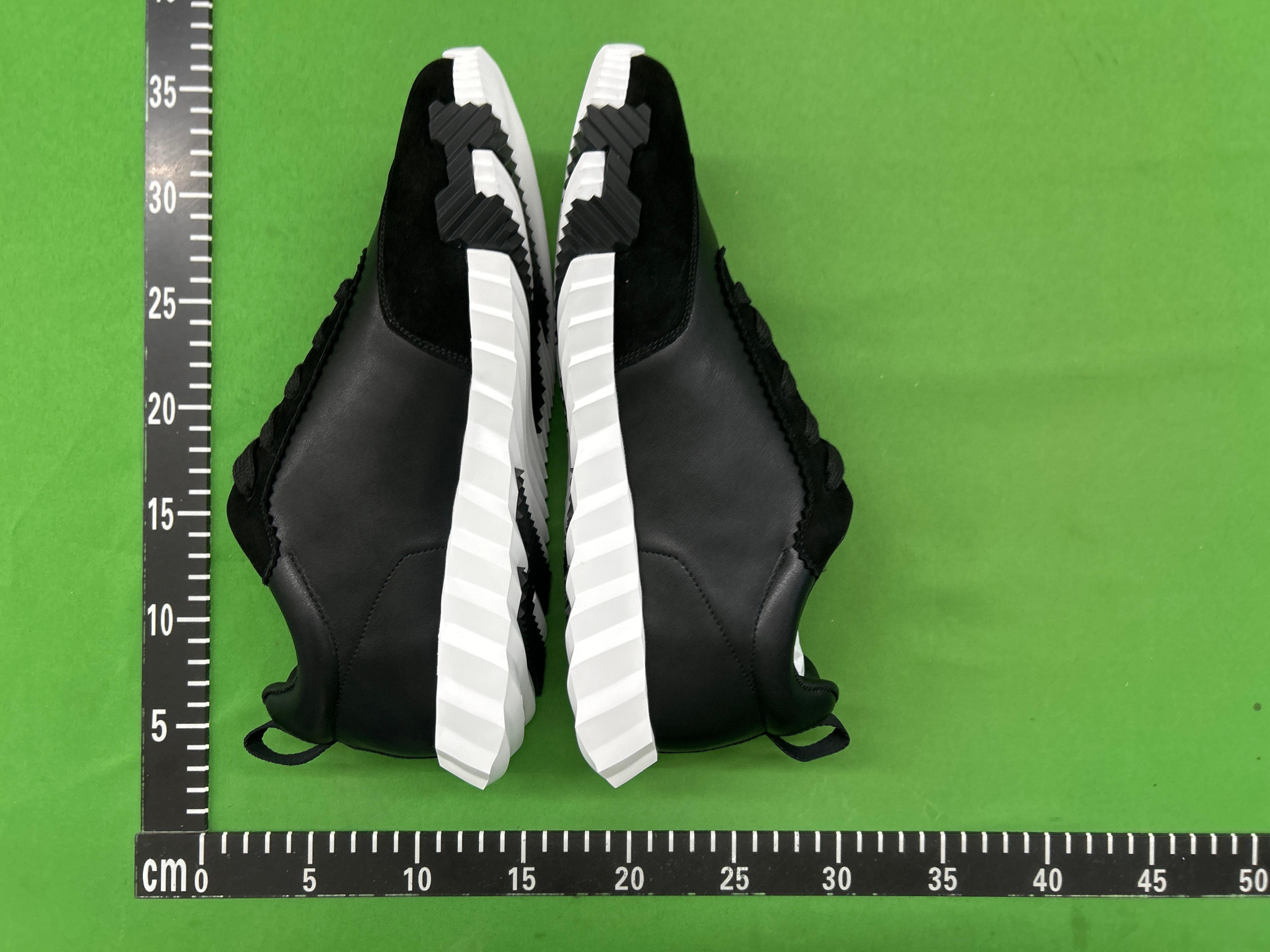 Foto QC 6 de Hermes Bouncing Sneakers Leather Contrast Stitching Black