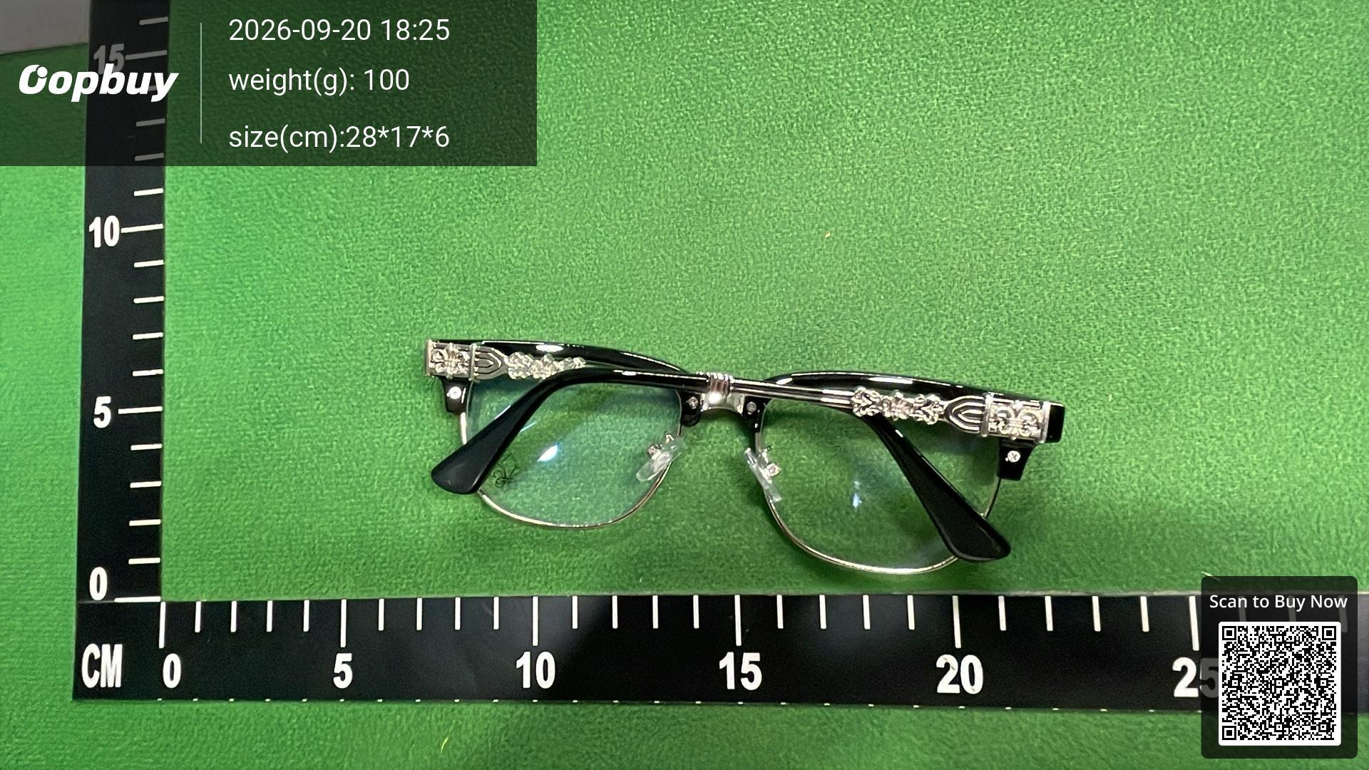 Foto QC 4 de Chrome Hearts Bonennoisseur II Acetate and Titanium Eyeglasses Black Gold Clear (BONENNOISSEUR II BK-GP)
