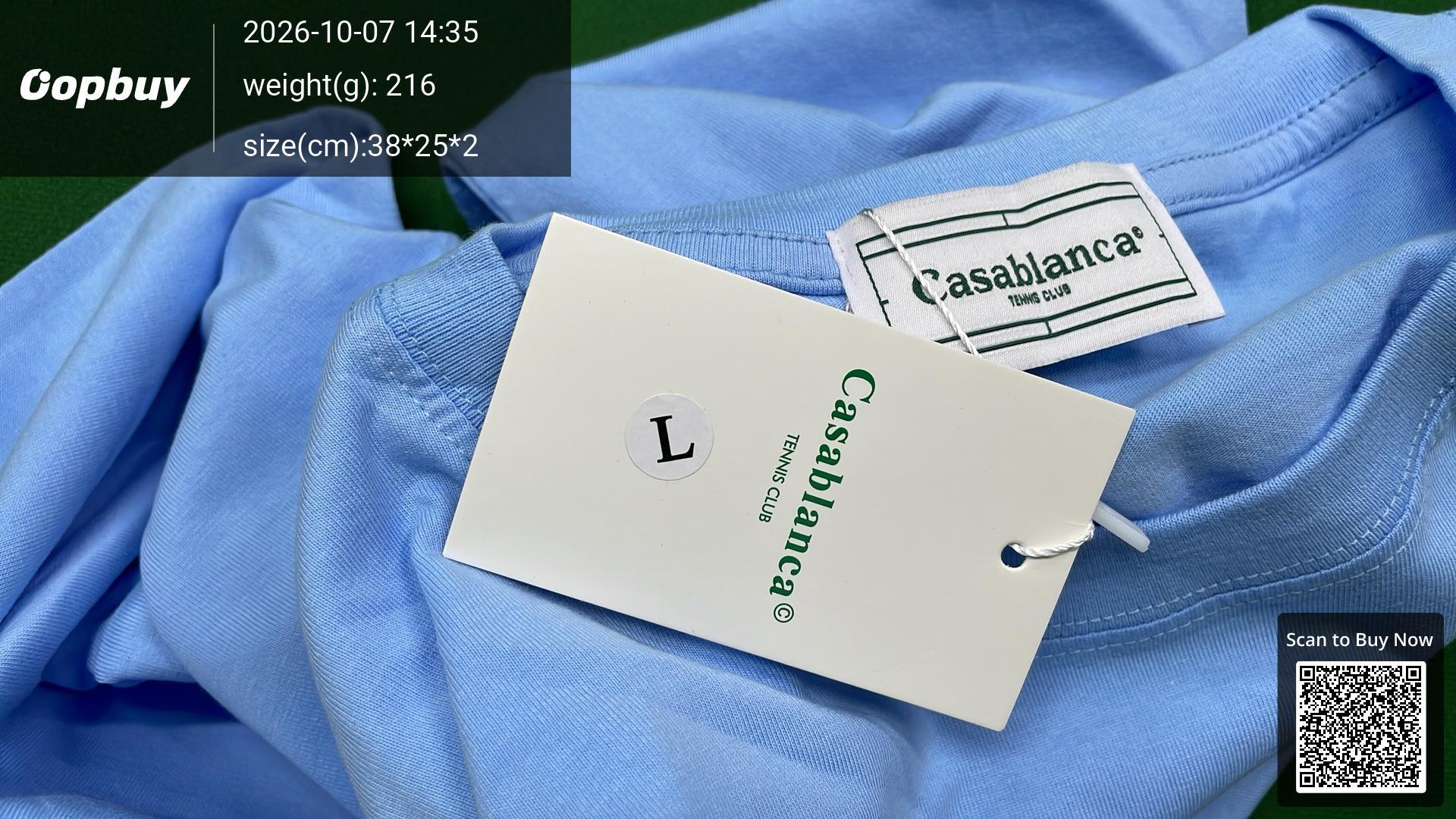 Foto QC 1 de Casablanca T-shirt Casa Blanca Arch Logo White