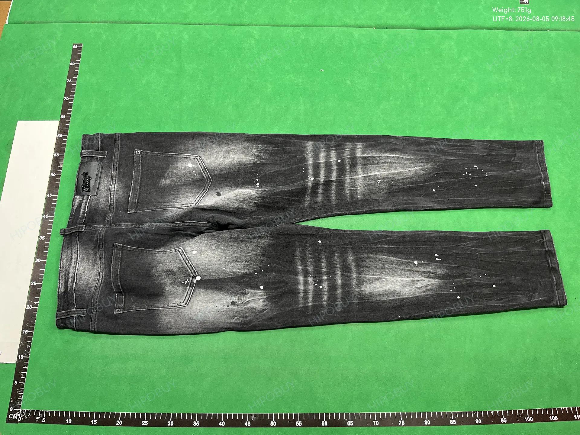 Foto QC 3 de Dsquared2 Icon Graffiti Print Jeans Light Blue