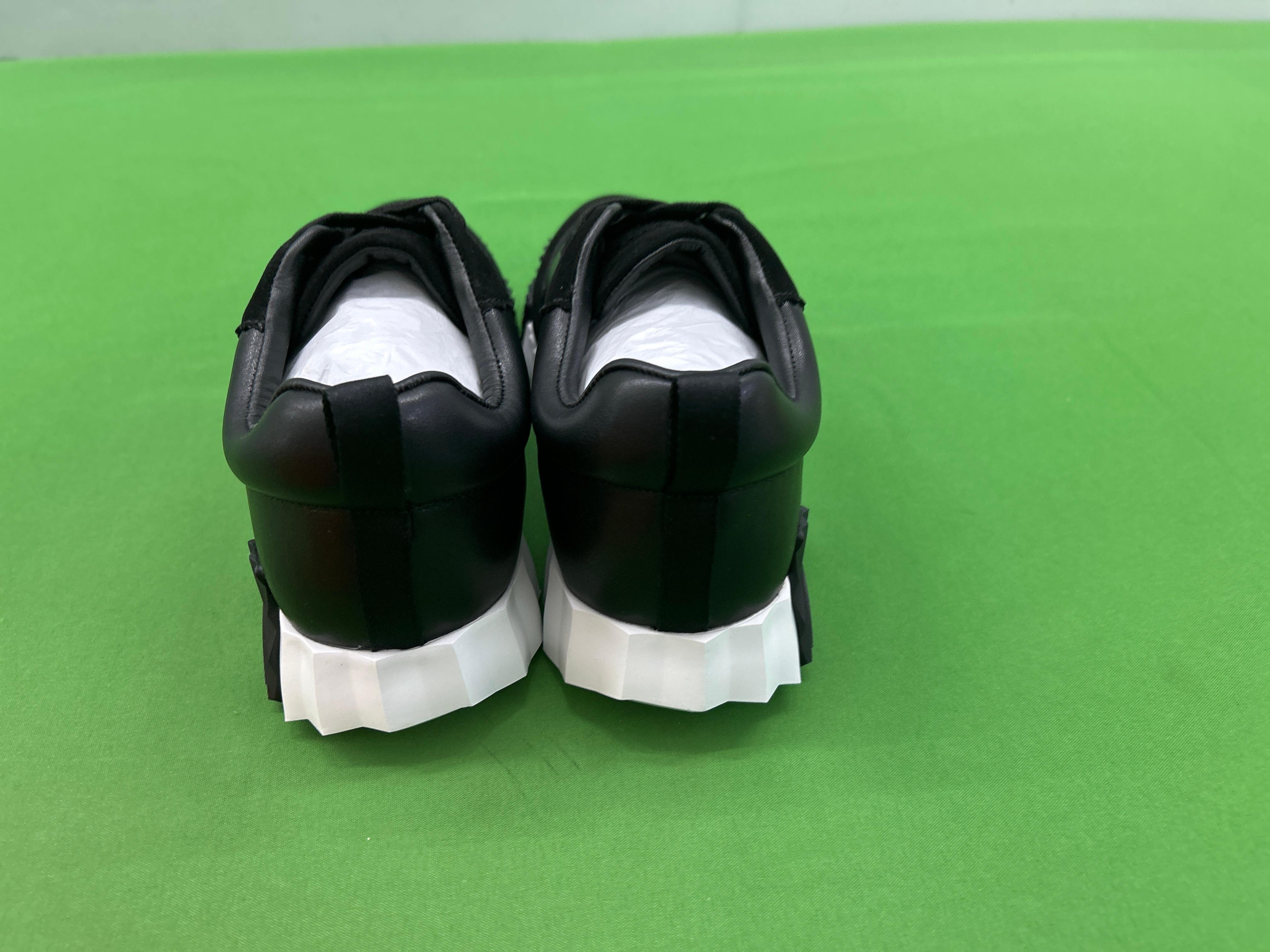 Foto QC 2 de Hermes Bouncing Sneakers Leather Contrast Stitching Black