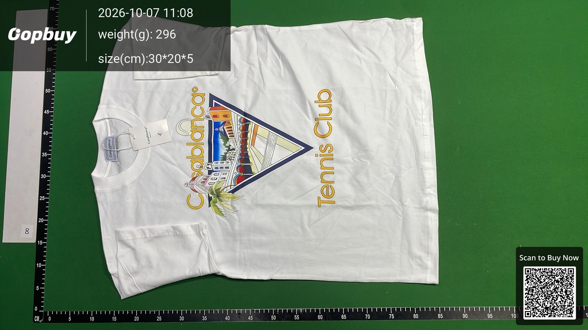 Foto QC 6 de Casablanca T-shirt Casa Blanca Arch Logo White
