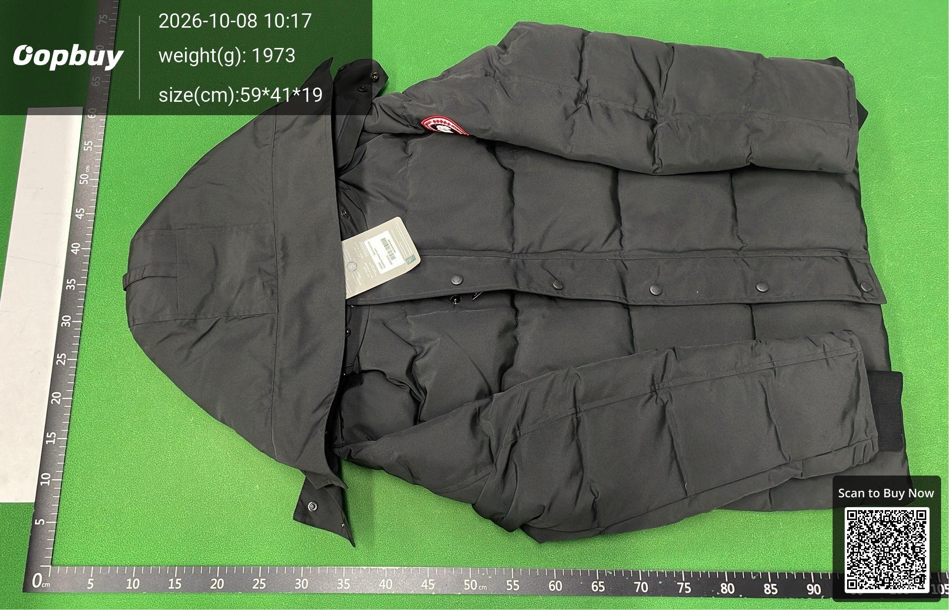 Foto QC 2 de Canada Goose Wyndham Down Jacket Black Label with Fur Black
