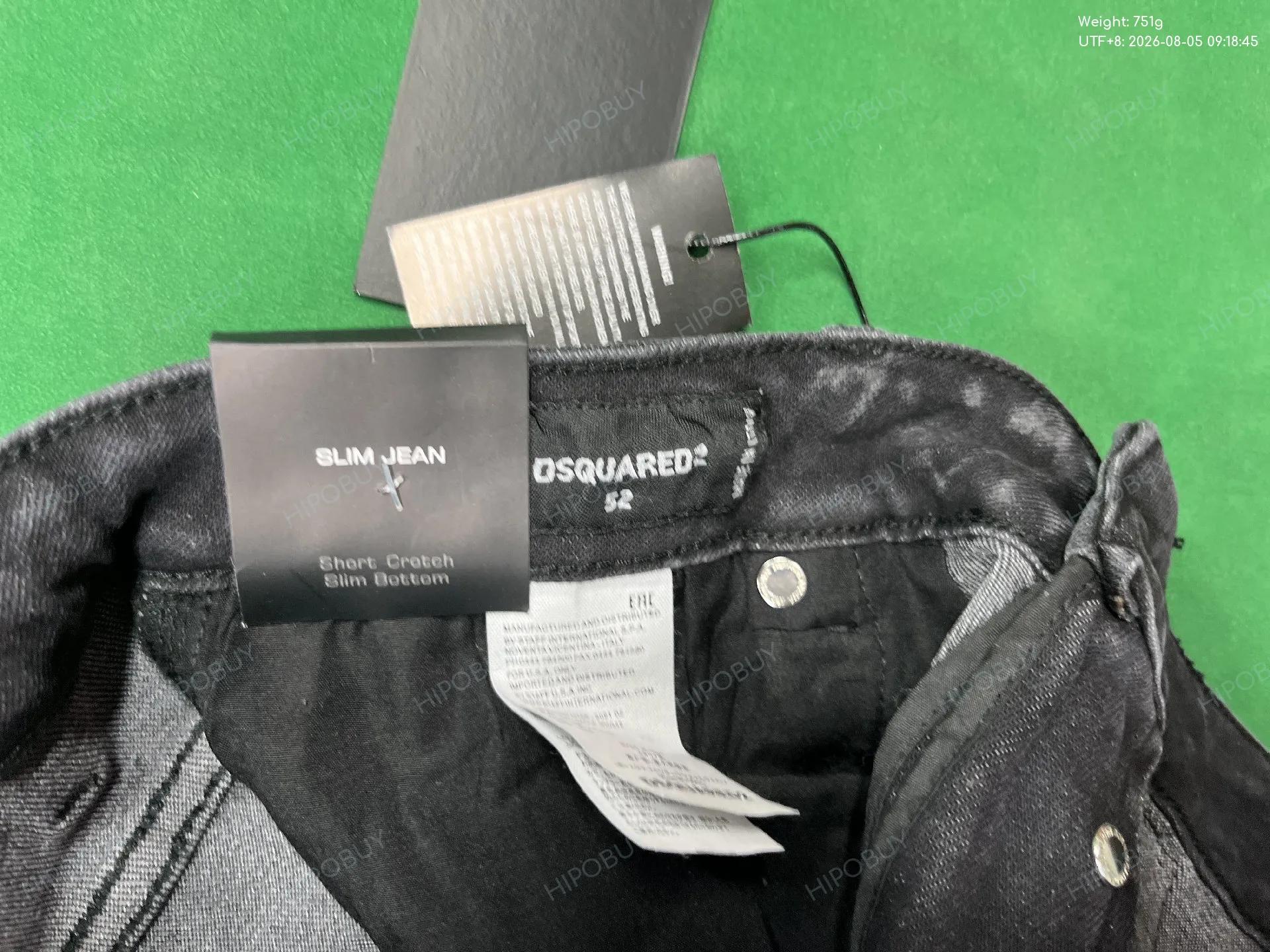 Foto QC 1 de Dsquared2 Icon Graffiti Print Jeans Light Blue
