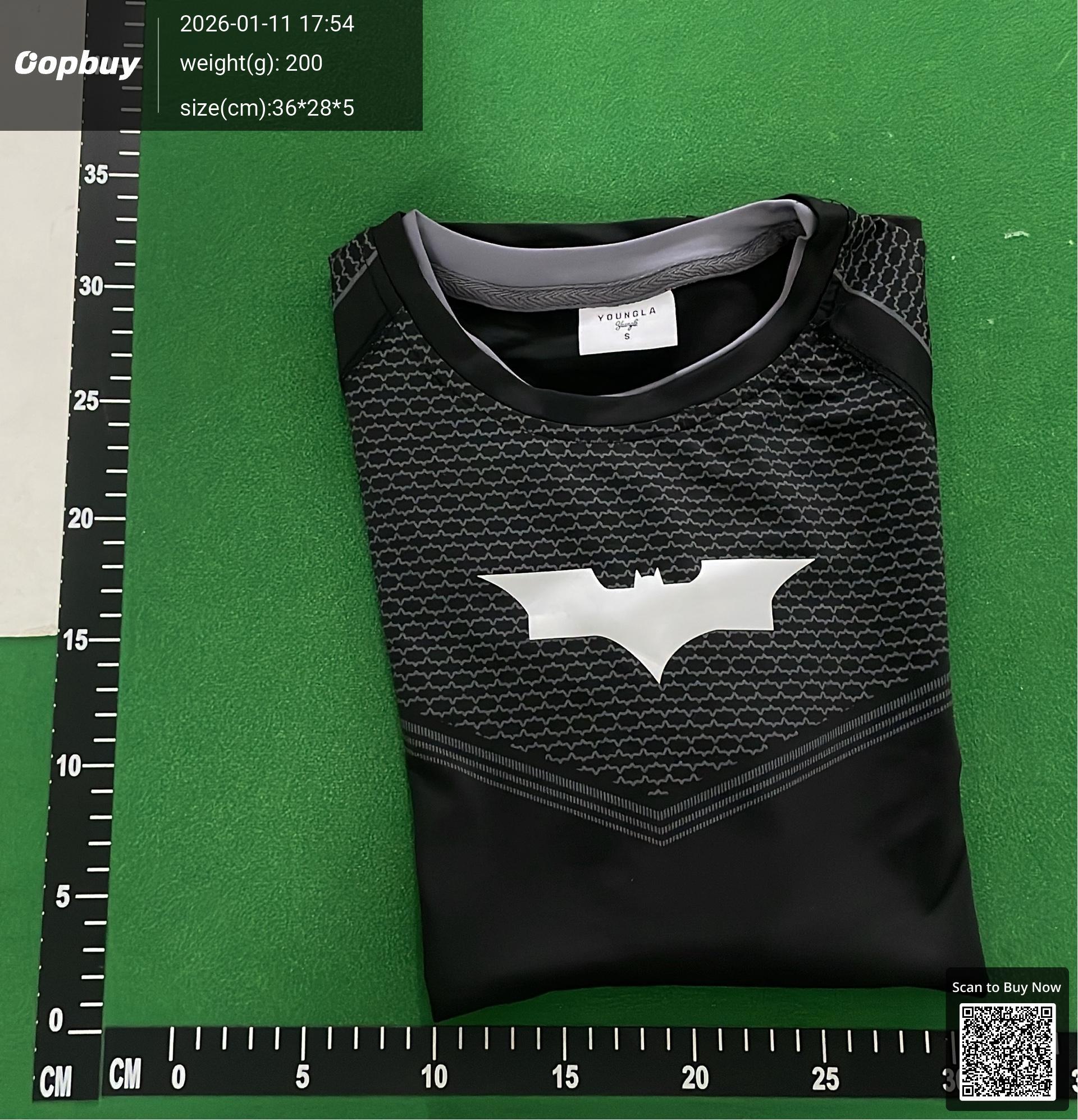 Foto QC 8 de YoungLA Batman T-shirt Compression Grey