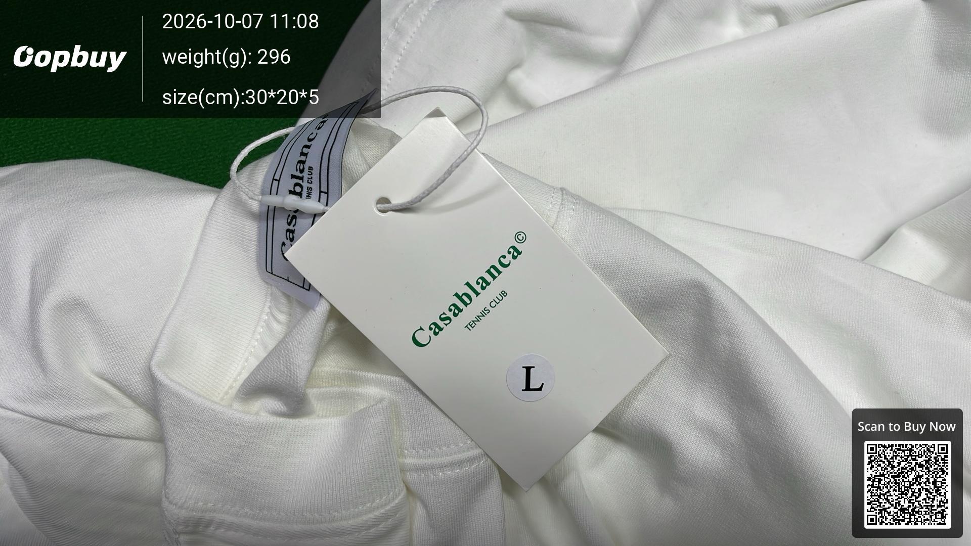 Foto QC 5 de Casablanca T-shirt Casa Blanca Arch Logo White