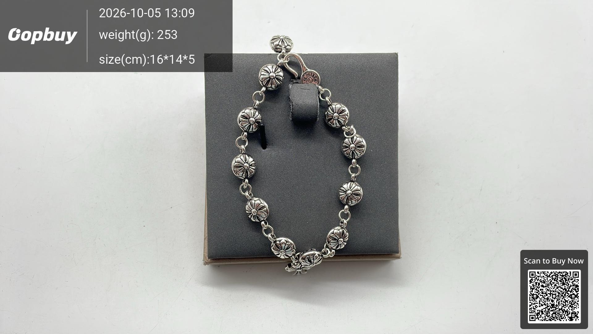 Foto QC 6 de Chrome Hearts Fancy Link Bracelet Silver