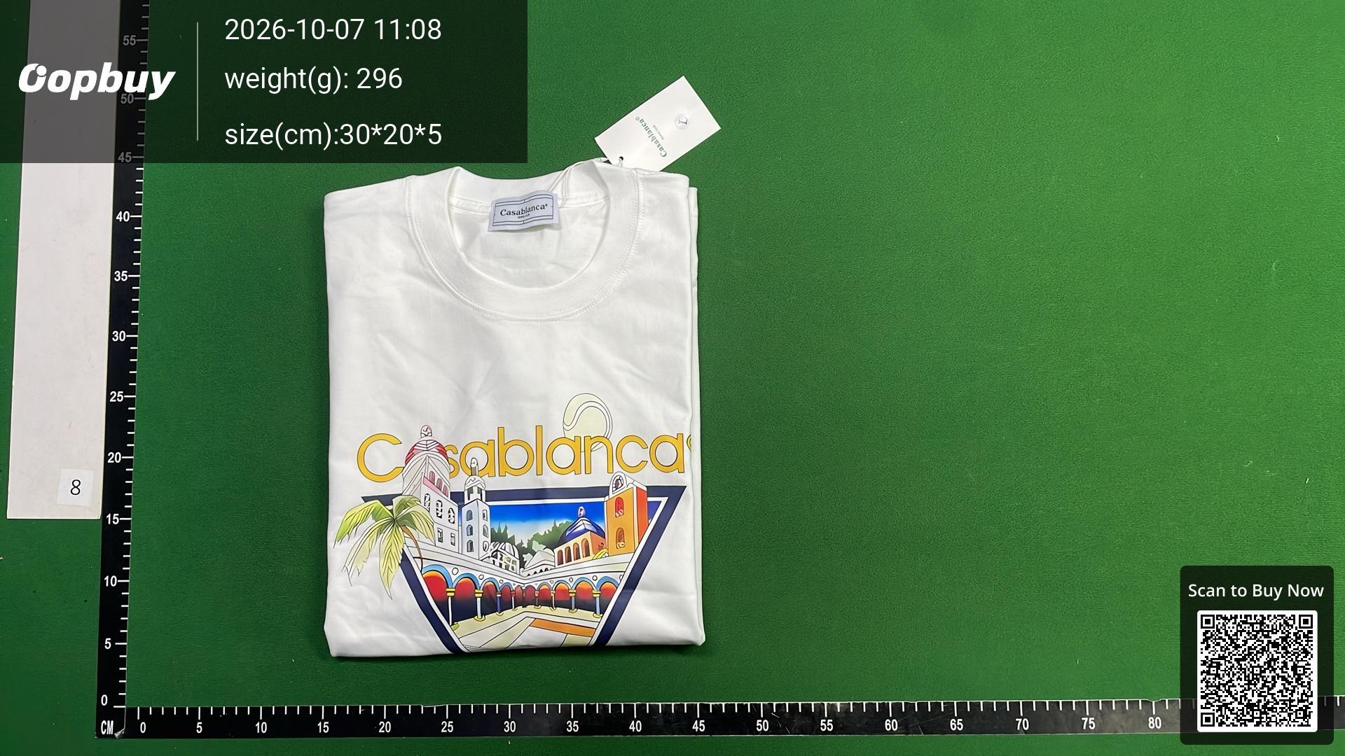 Foto QC 8 de Casablanca T-shirt Casa Blanca Arch Logo White
