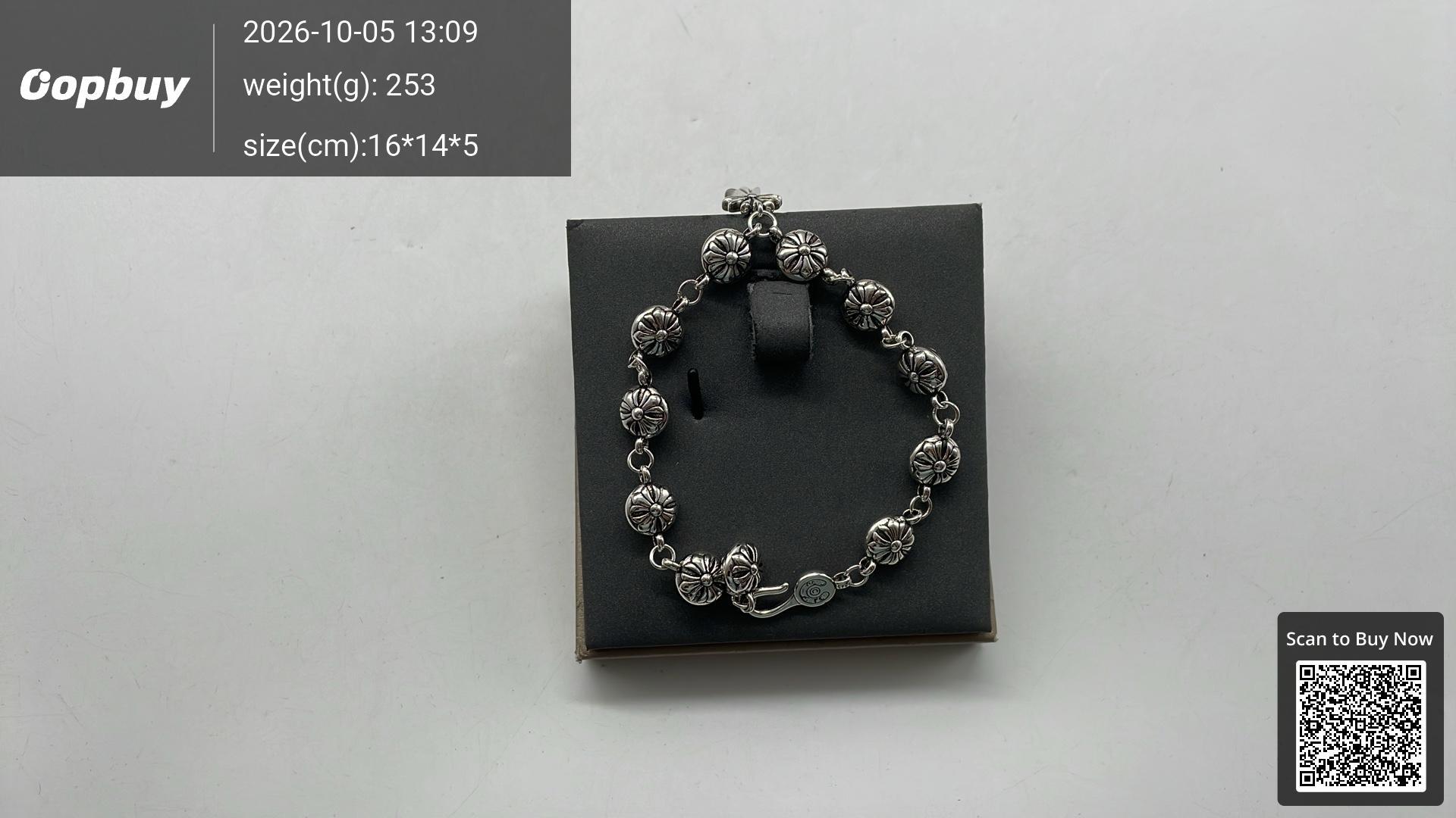 Foto QC 7 de Chrome Hearts Fancy Link Bracelet Silver