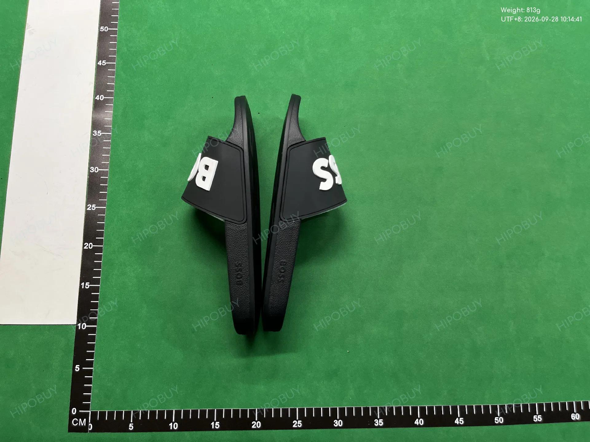 Foto QC 4 de BOSS Logo Slides Rubber Black Grey