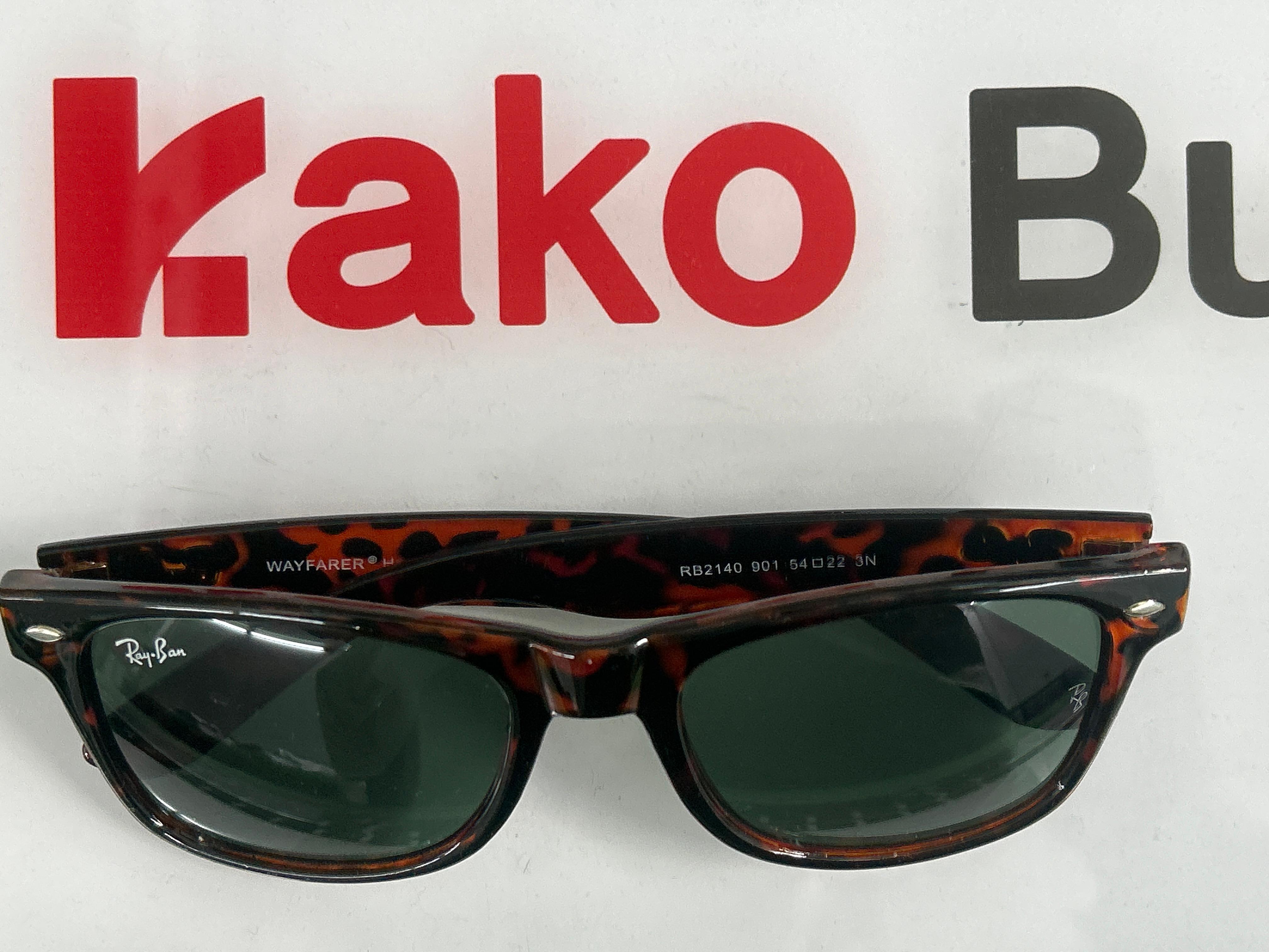 Foto QC 5 de Ray-Ban Wayfarer Acetate Sunglasses Black Green (RB2140 901)