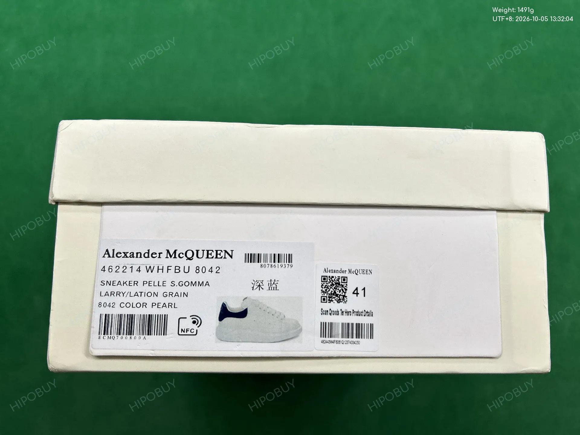 Foto QC 2 de Alexander McQueen Oversized Leather Low Top White