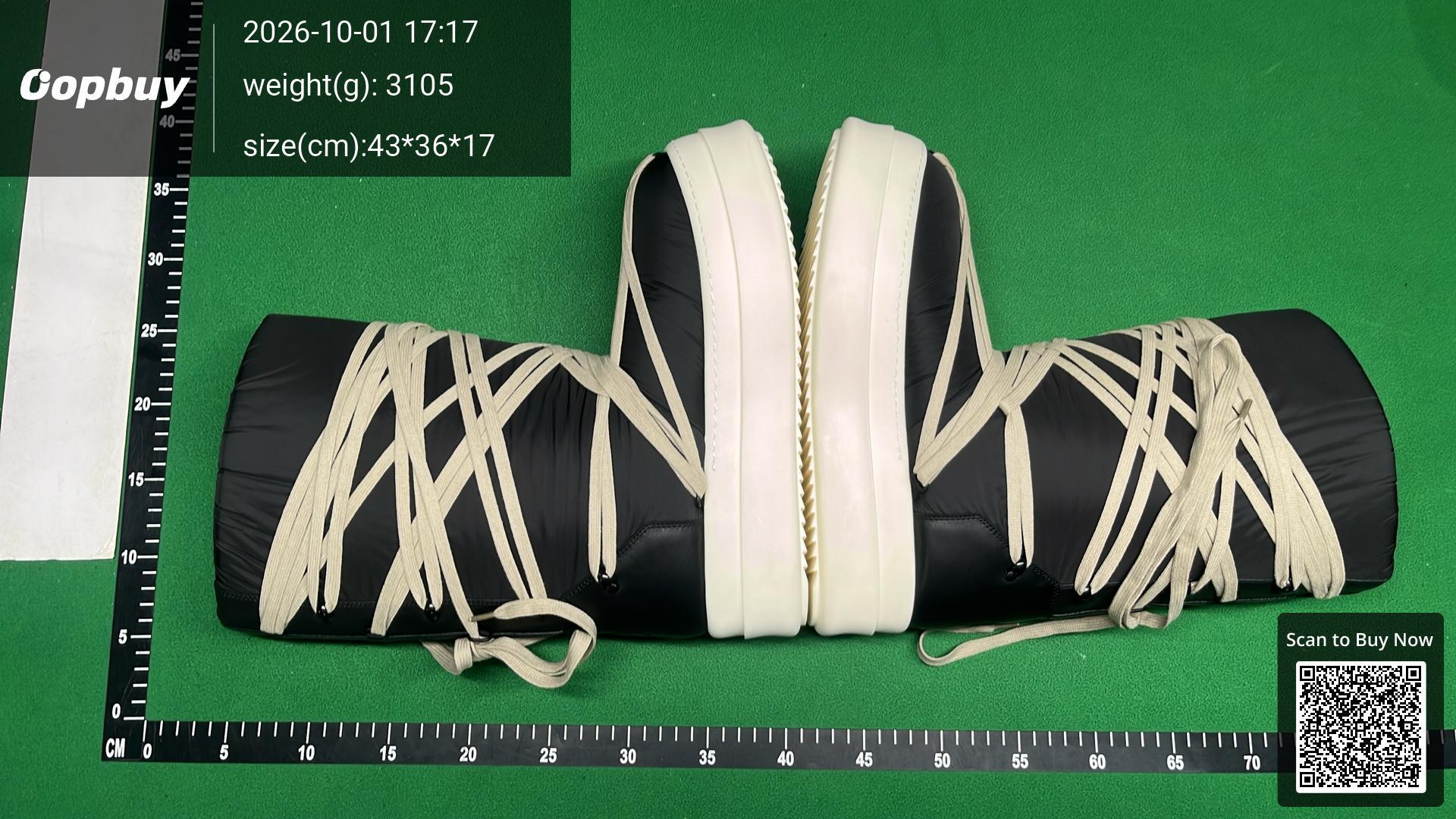 Foto QC 4 de Rick Owens Cargo Sneaker Boots Over-The-Knee Nylon Pocket Detail Black