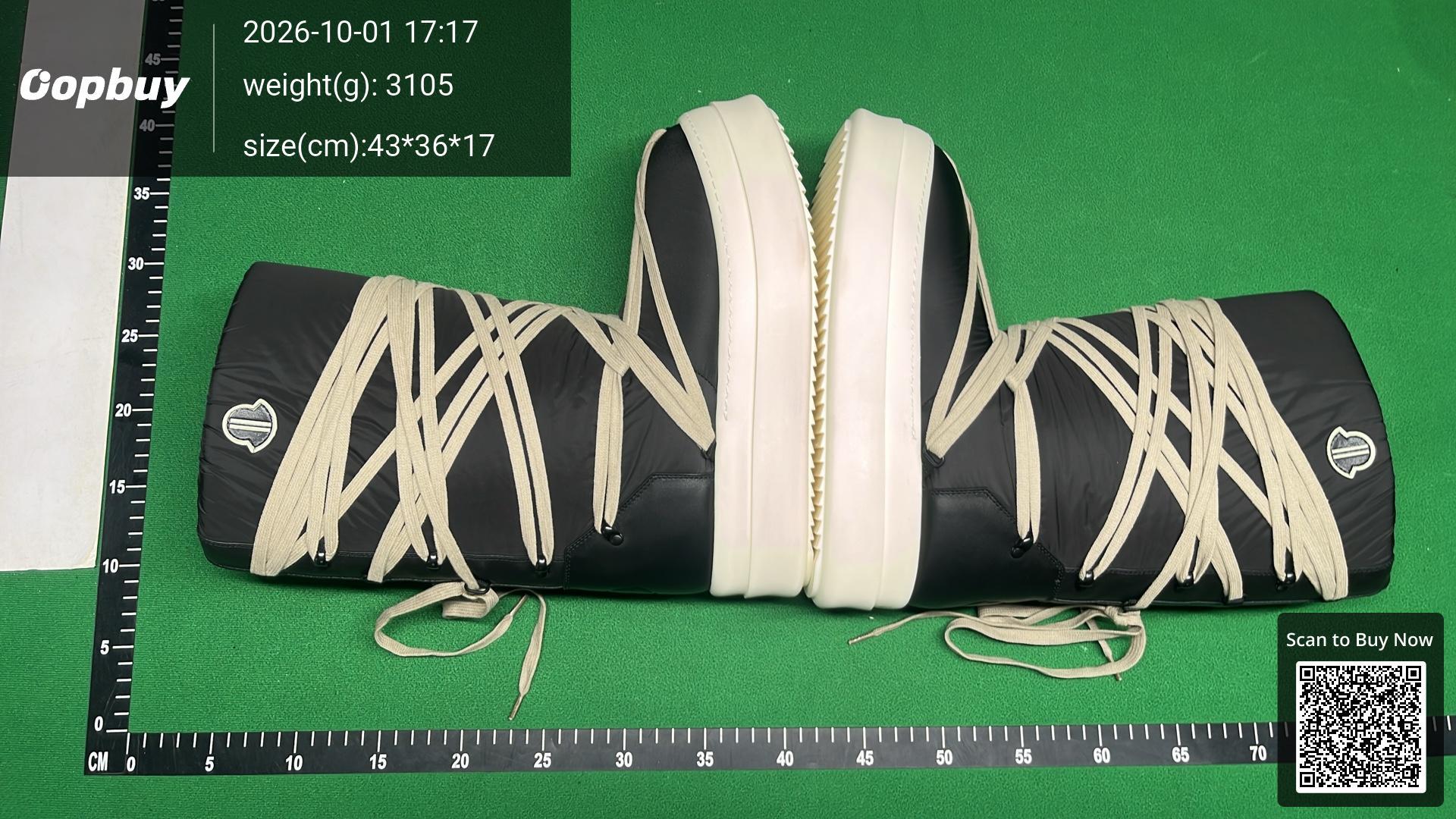 Foto QC 5 de Rick Owens Cargo Sneaker Boots Over-The-Knee Nylon Pocket Detail Black