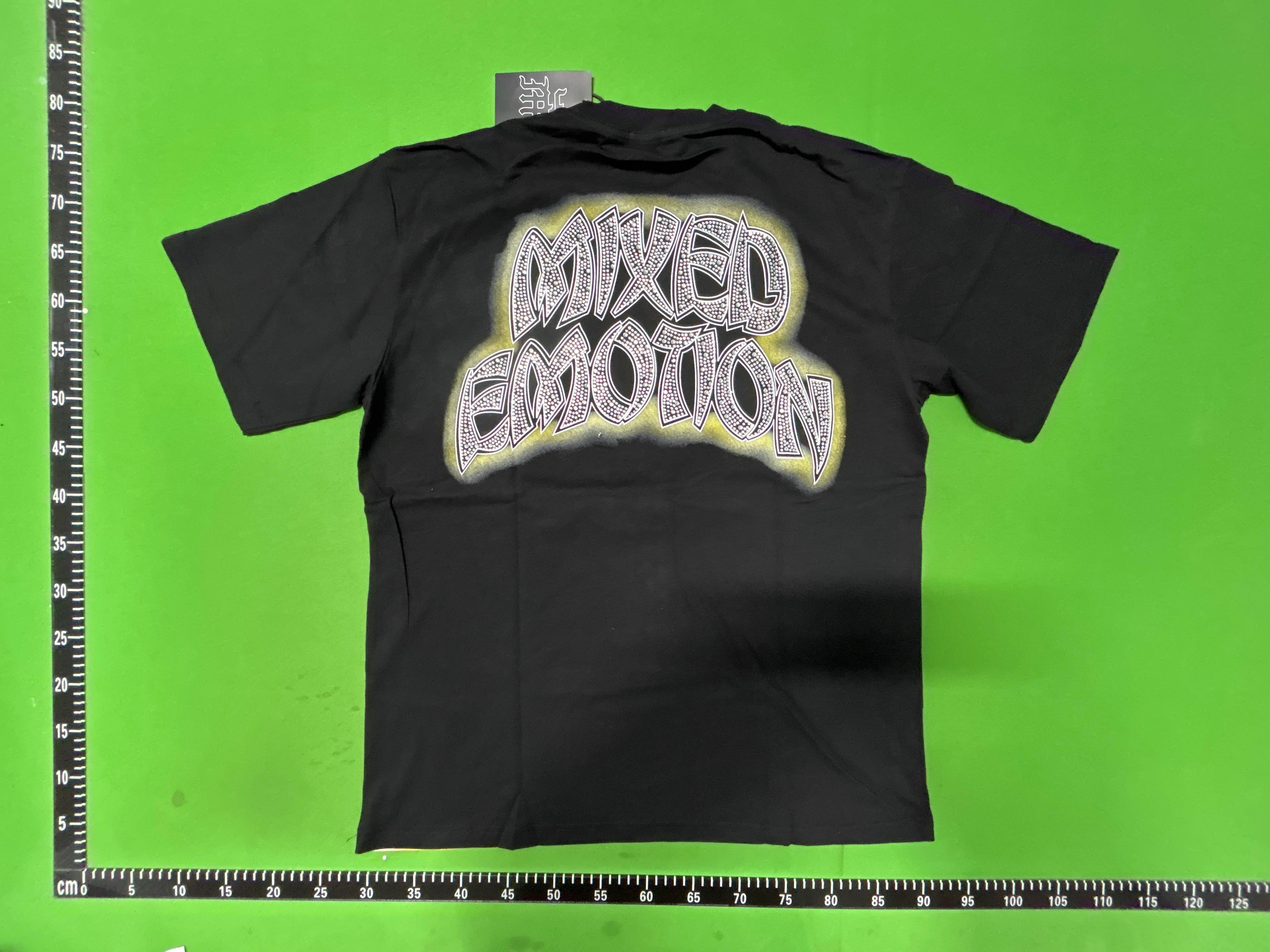 Foto QC 4 de Other Life Hustlers Rhinestone Blindfold Angel T-shirt Black