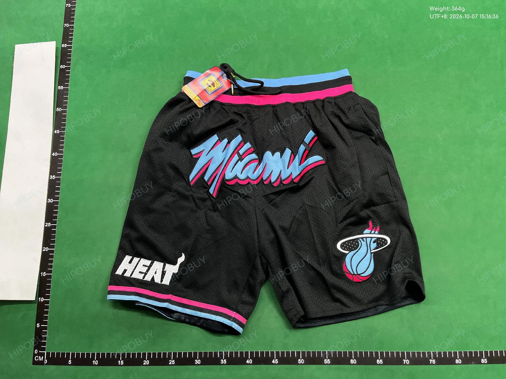 Foto QC 6 de NBA Miami Heat Basketball Shorts Mesh Black
