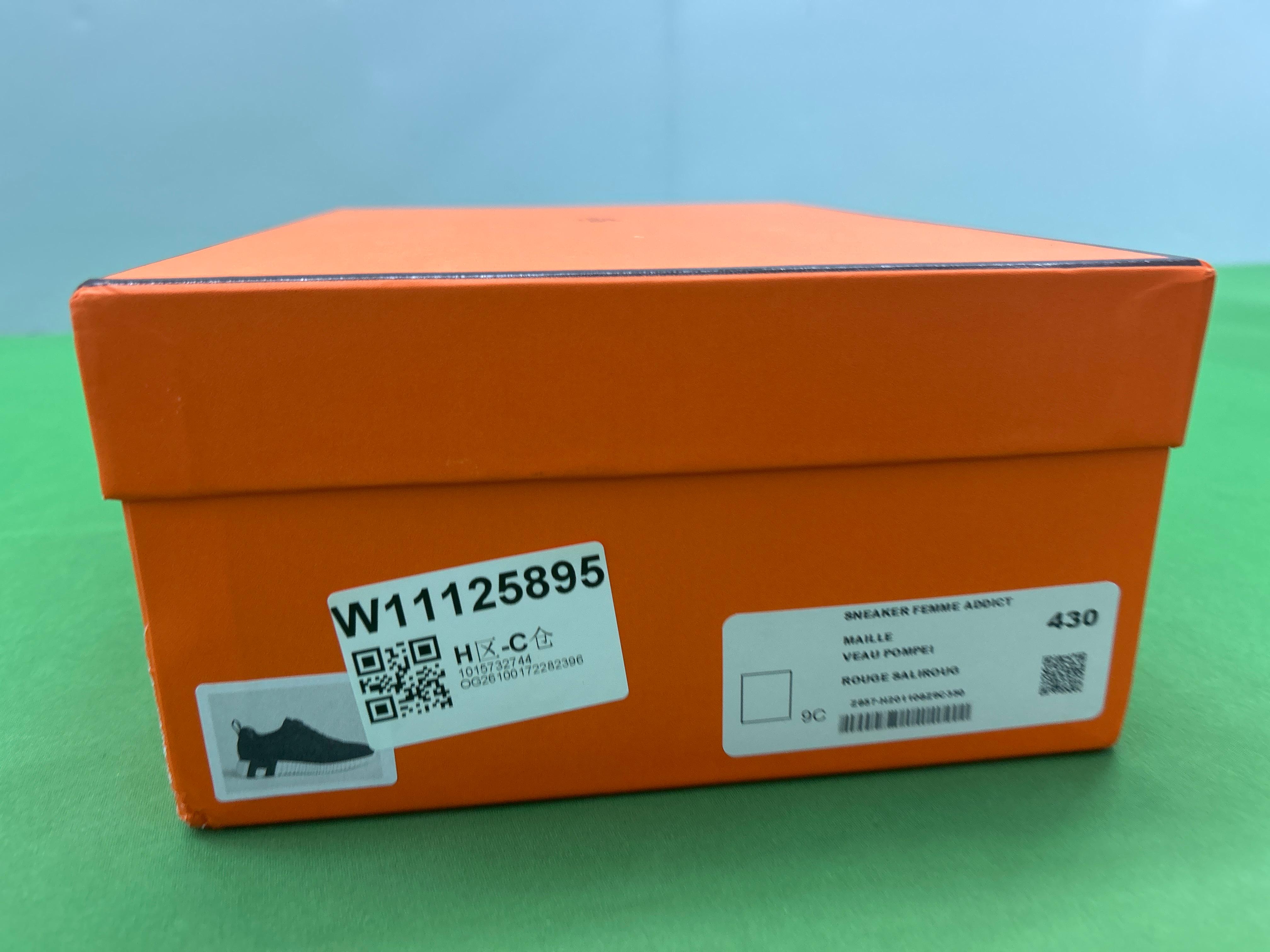 Foto QC 1 de Hermes Bouncing Sneakers Leather Contrast Stitching Black