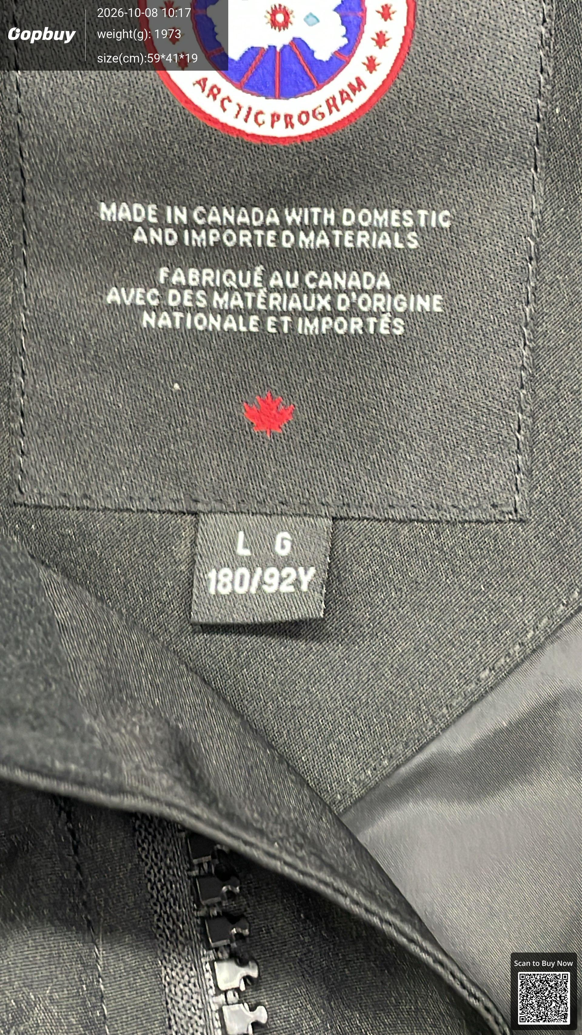 Foto QC 1 de Canada Goose Wyndham Down Jacket Black Label with Fur Black