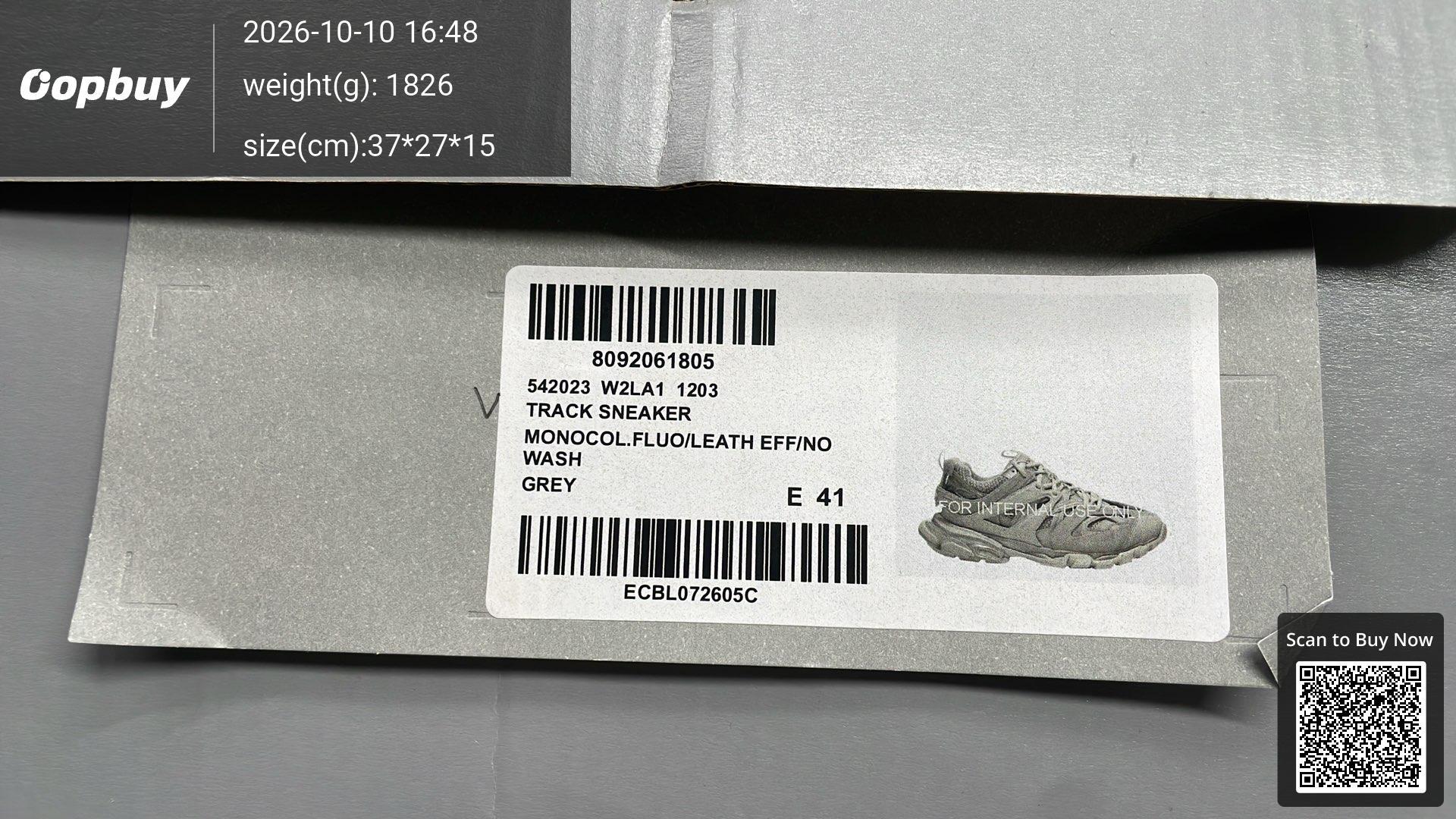 Foto QC 2 de Balenciaga Track Mesh and Nylon Clear Sole Dark Grey 542023 W3FE3 1250