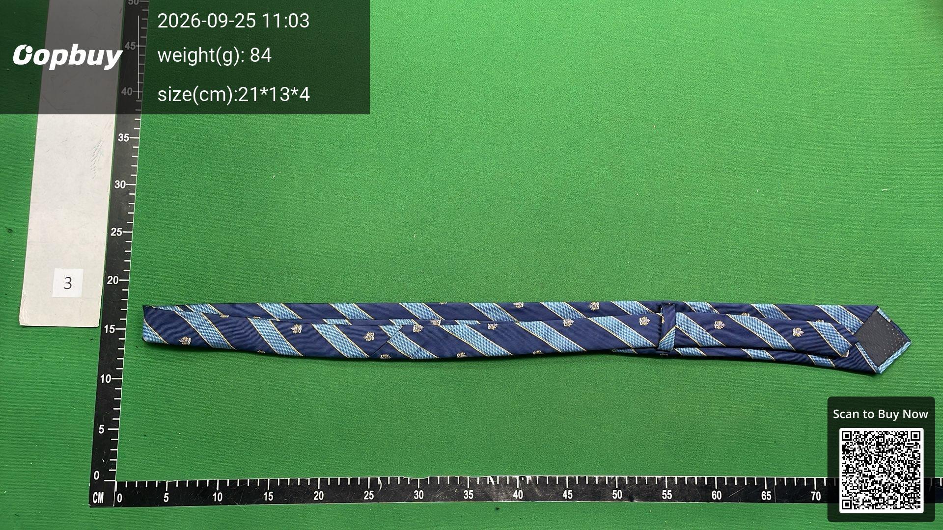 Foto QC 2 de Other Two-tone Striped Tie Navy