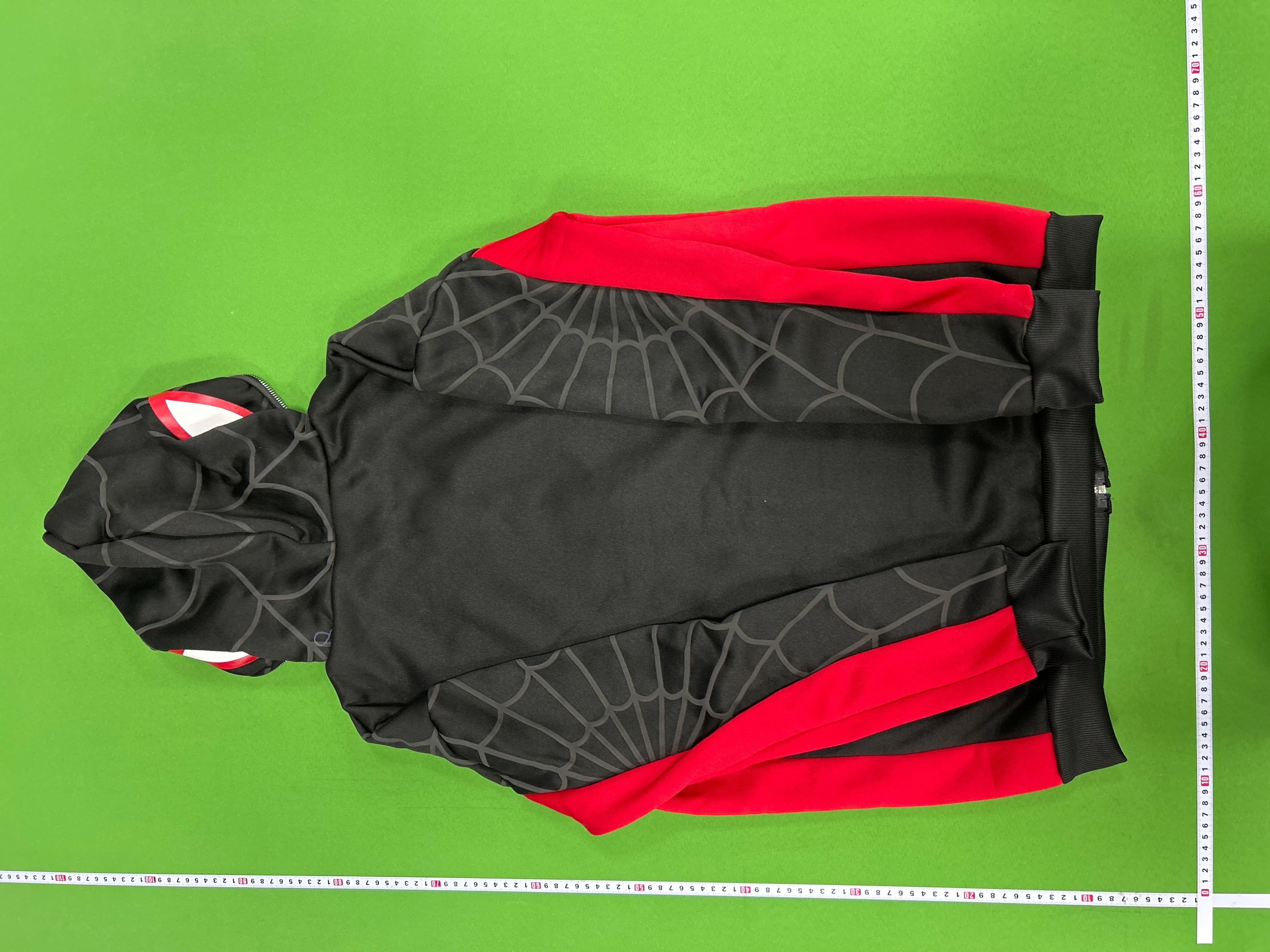 Foto QC 4 de Unbranded Spider-Man Zip-Up Hoodie Jacket Gothic Spider Web Print Black Red