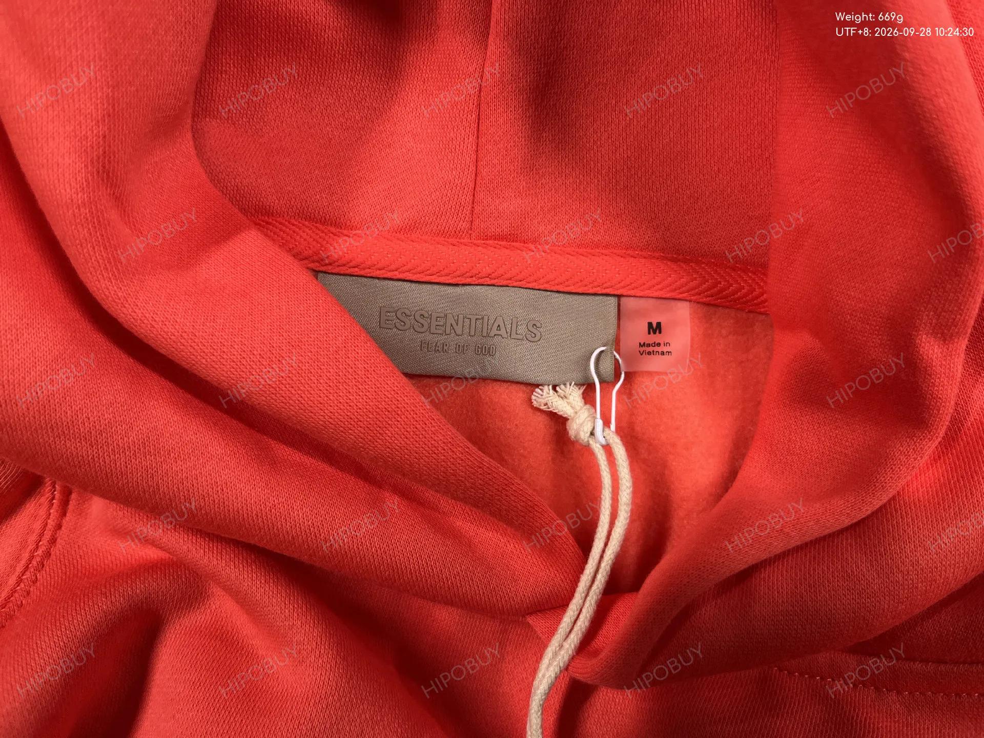 Foto QC 5 de Fear of God Essentials Sweatpants Flocked Logo Orange