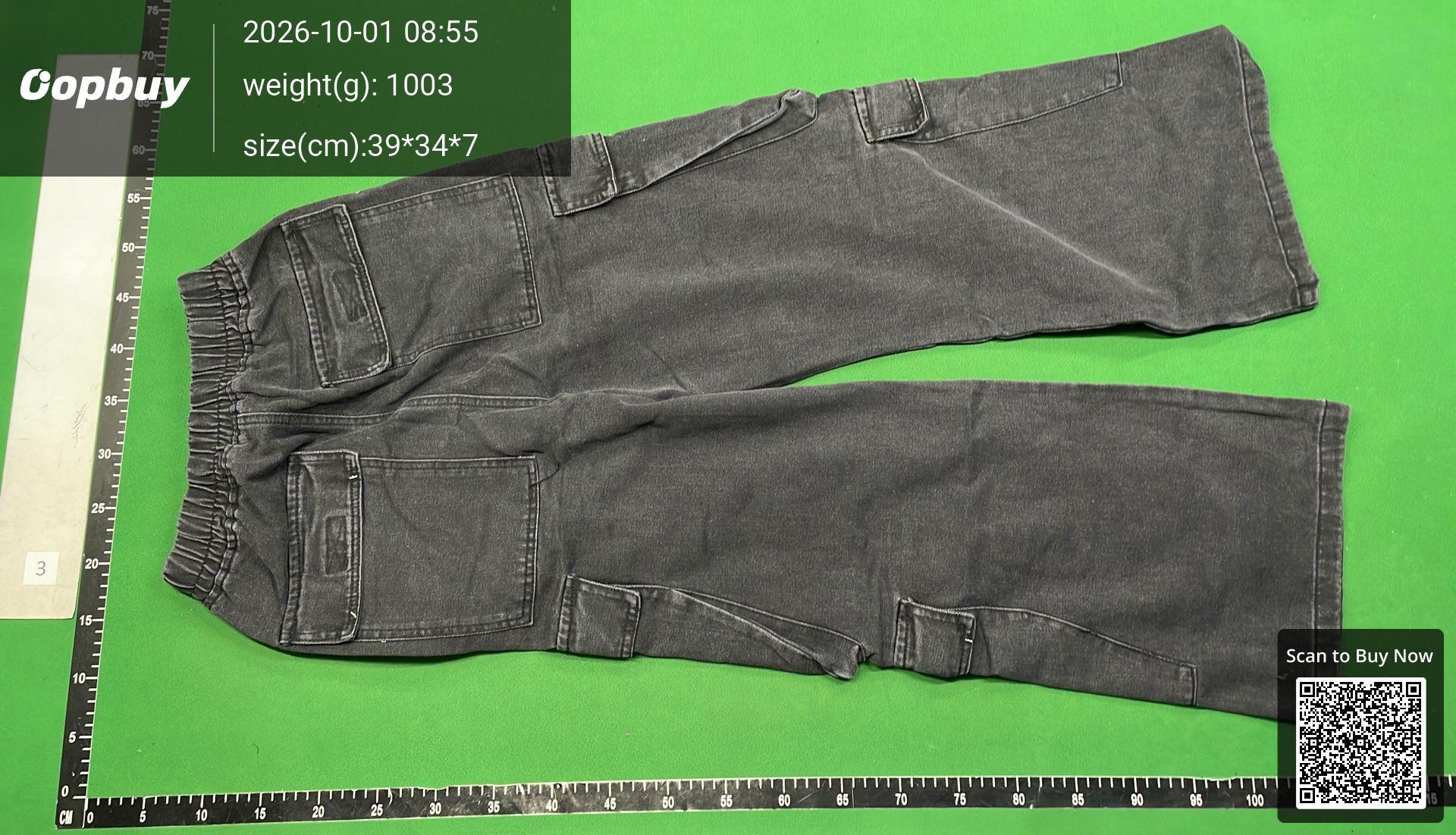 Foto QC 7 de Rick Owens Jeans Wide Leg Cargo Gradient Washed Blue