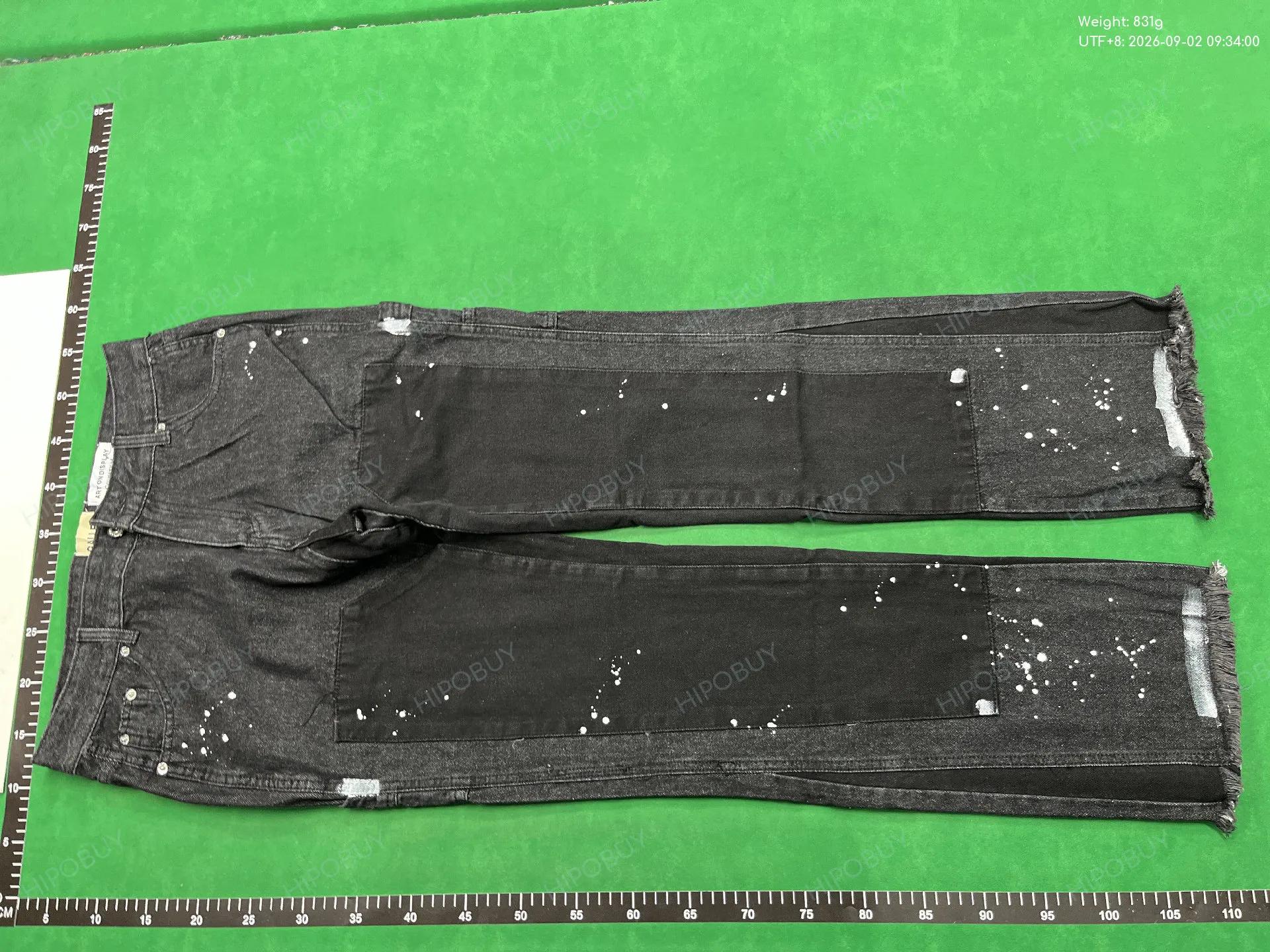 Foto QC 2 de Gallery Dept La Chino Flare Pants Paint Splatter Black