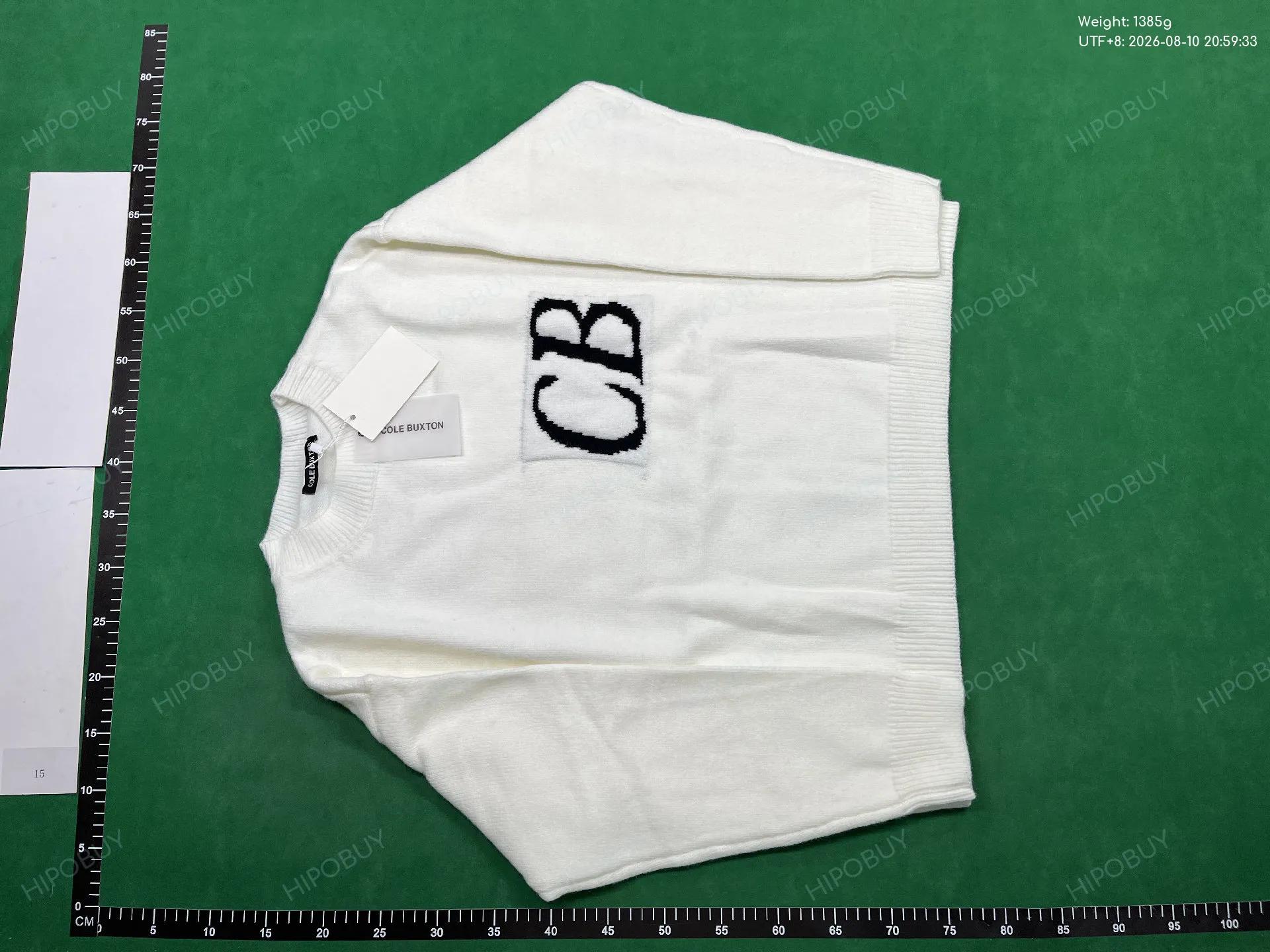 Foto QC 8 de Cole Buxton Crewneck Sweater Jacquard Logo Black