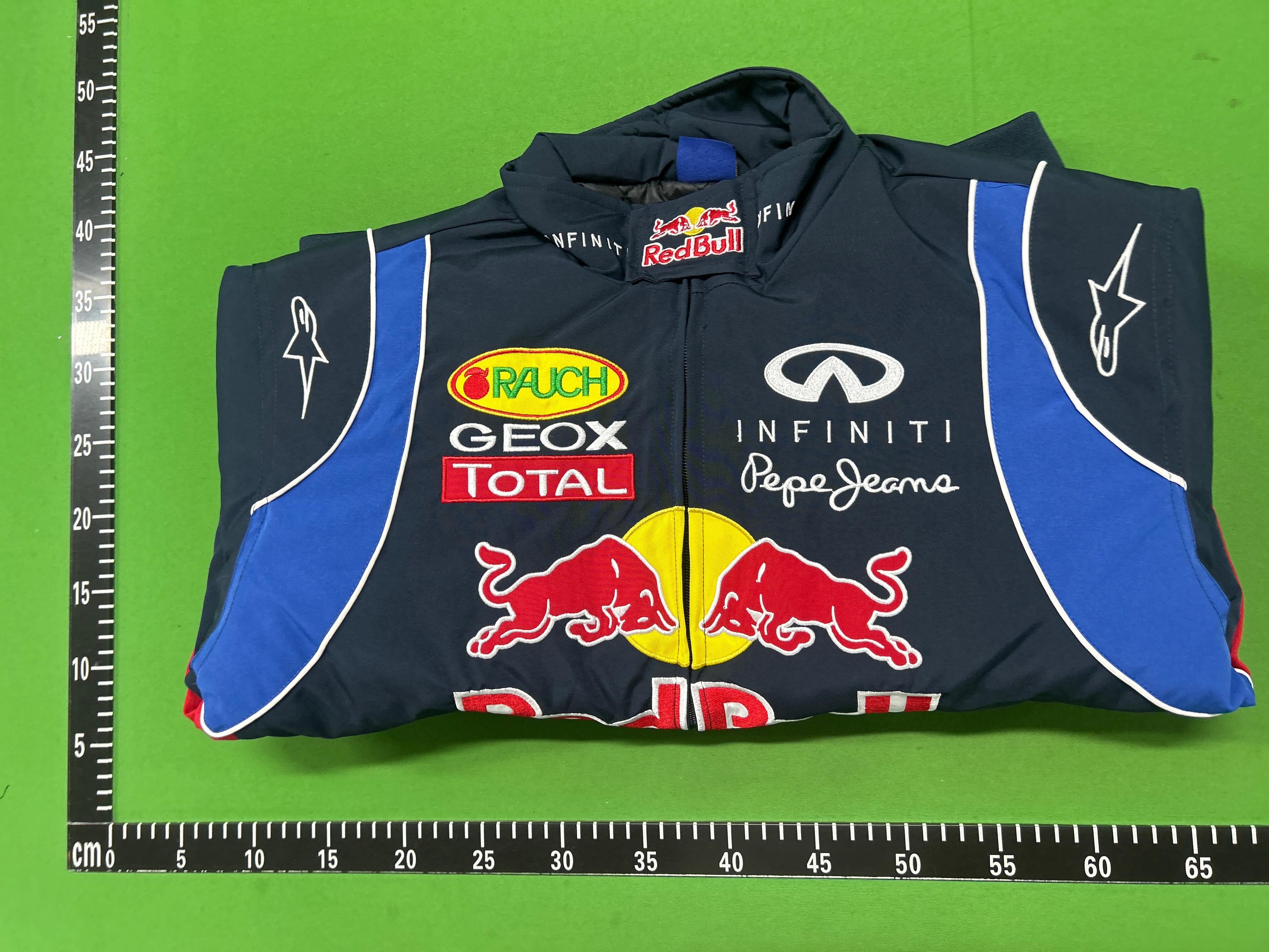 Foto QC 4 de Other Infiniti Red Bull Racing F1 Bomber Jacket Embroidered Padded Navy