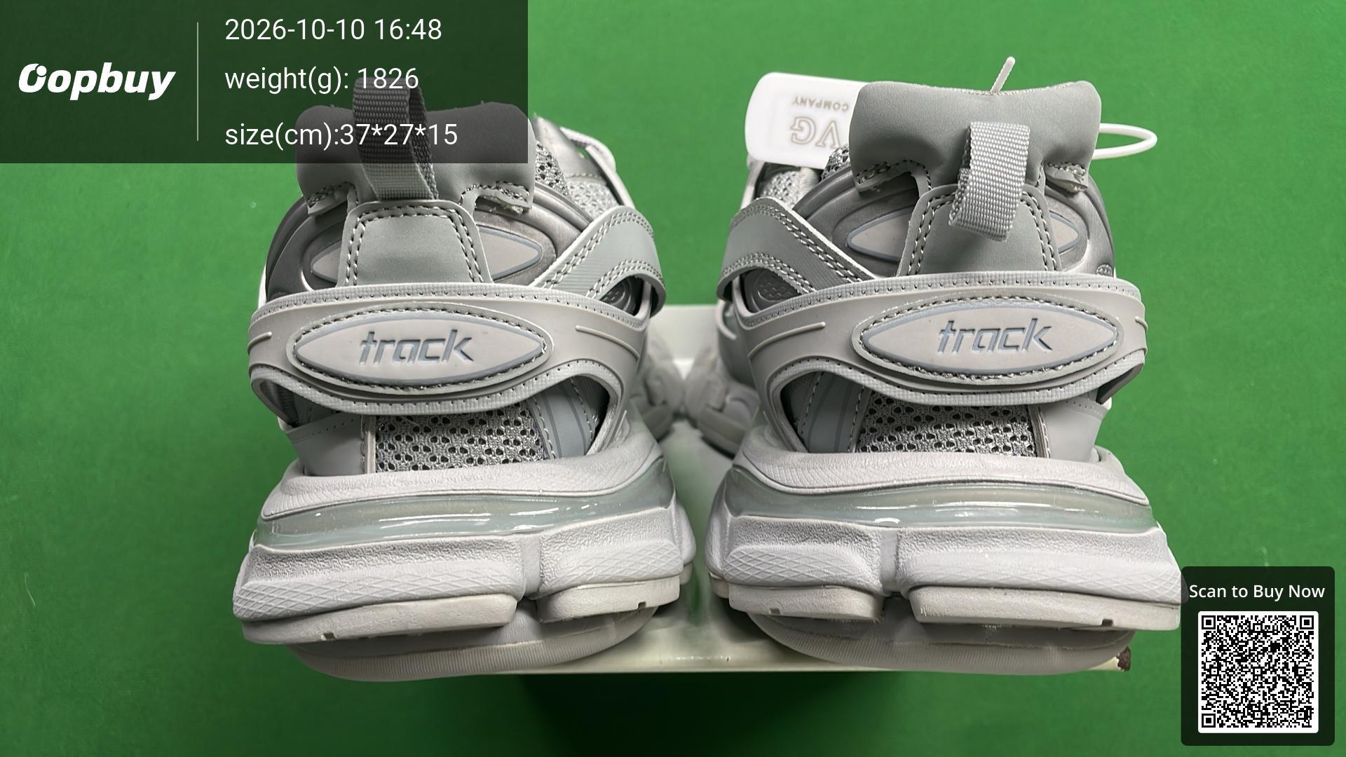 Foto QC 3 de Balenciaga Track Mesh and Nylon Clear Sole Dark Grey 542023 W3FE3 1250