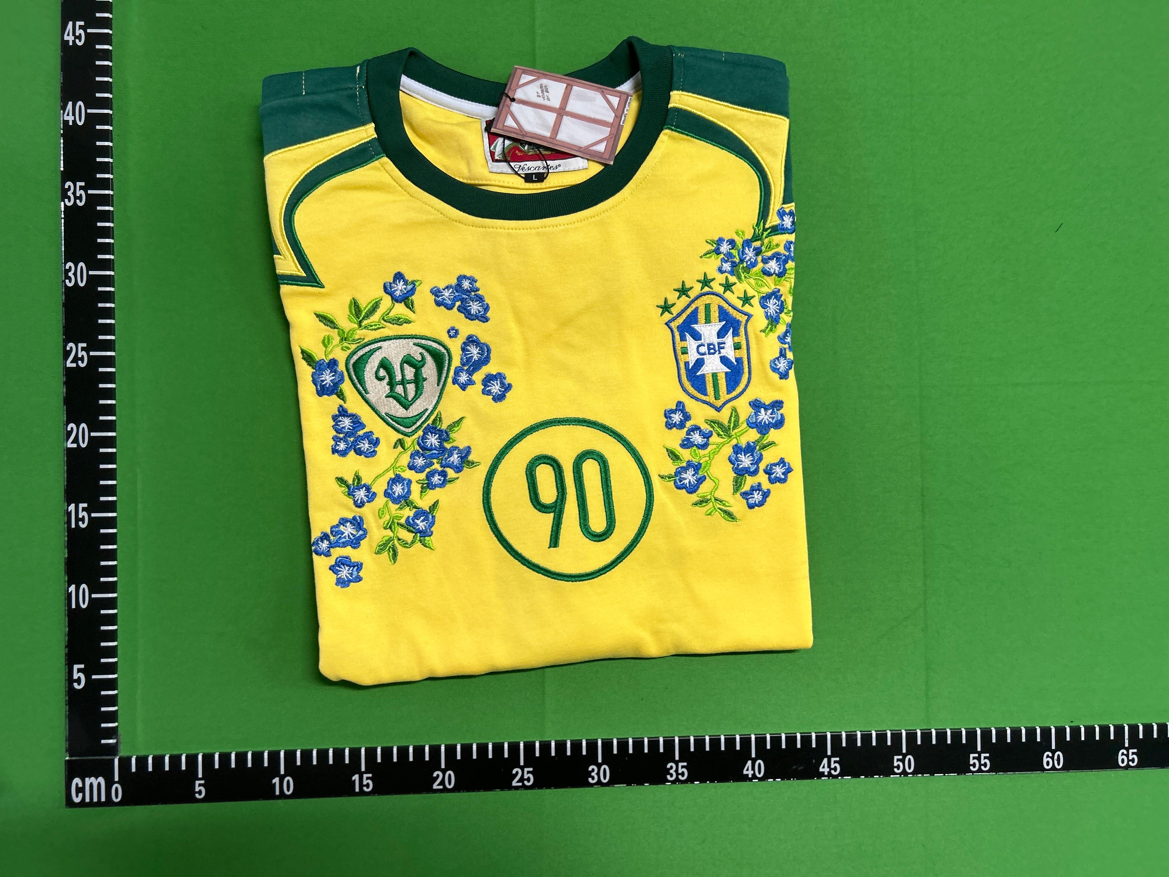 Foto QC 6 de Vescartes x Brazil Retro 2004/05 Home Floral Total 90 Jersey Yellow/Green