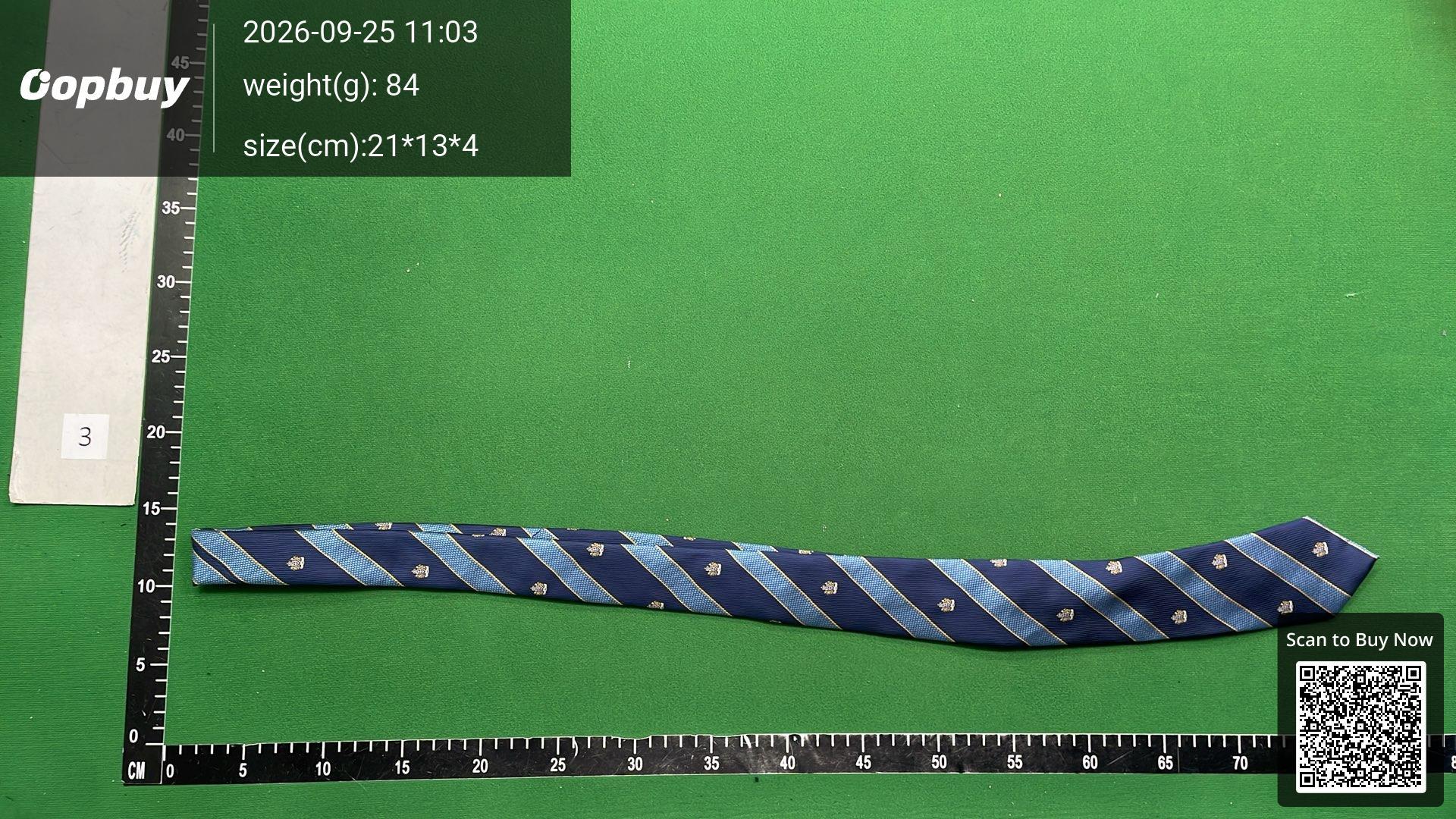Foto QC 1 de Other Two-tone Striped Tie Navy