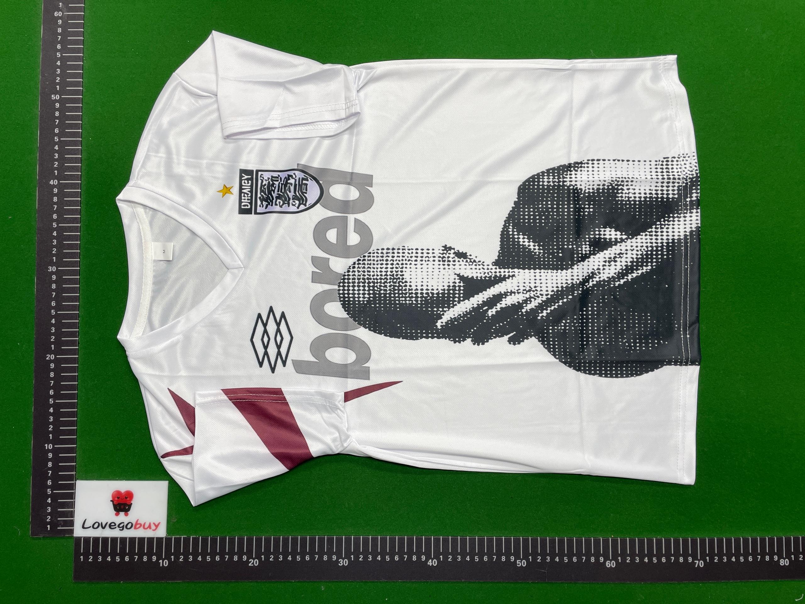 Foto QC 4 de Frank Ocean x England Retro 2003/05 'Bored' Blonde Portrait Home Jersey White