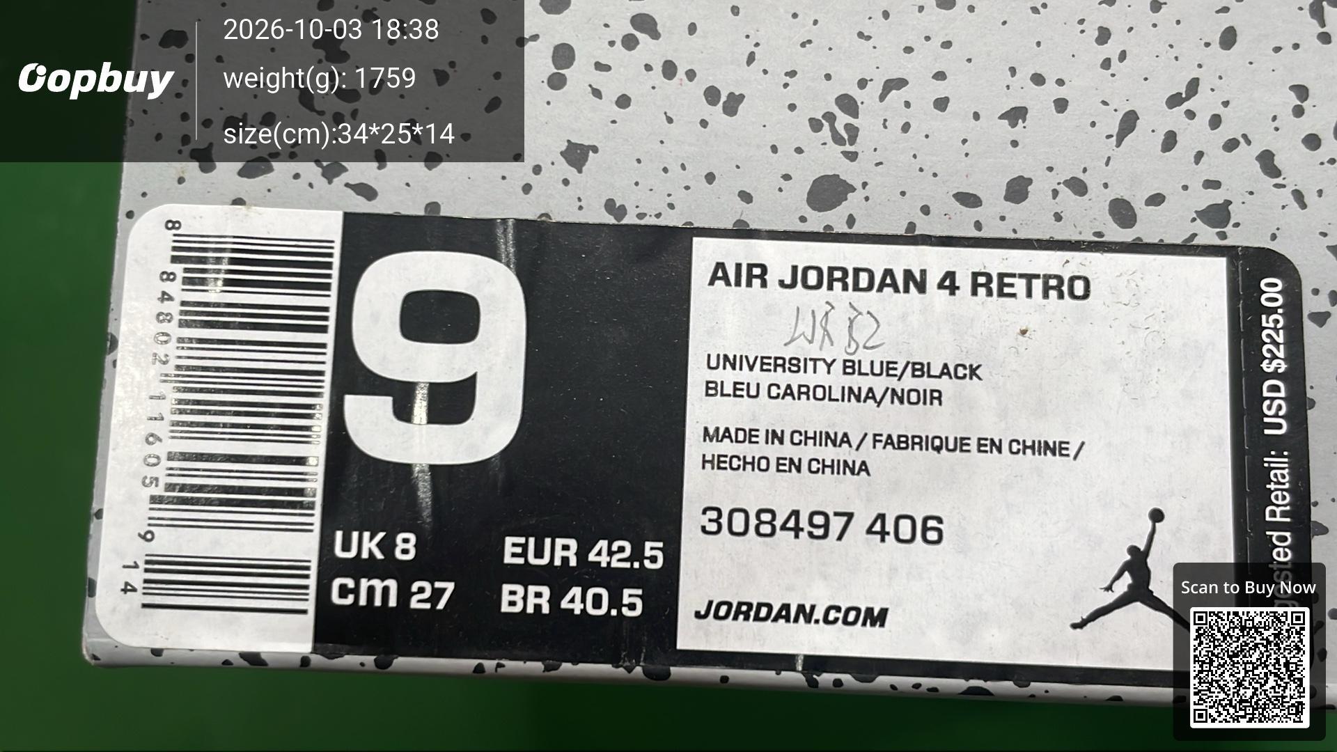 Foto QC 8 de Jordan 4 Retro SP Union Off-Noir DC9533-001