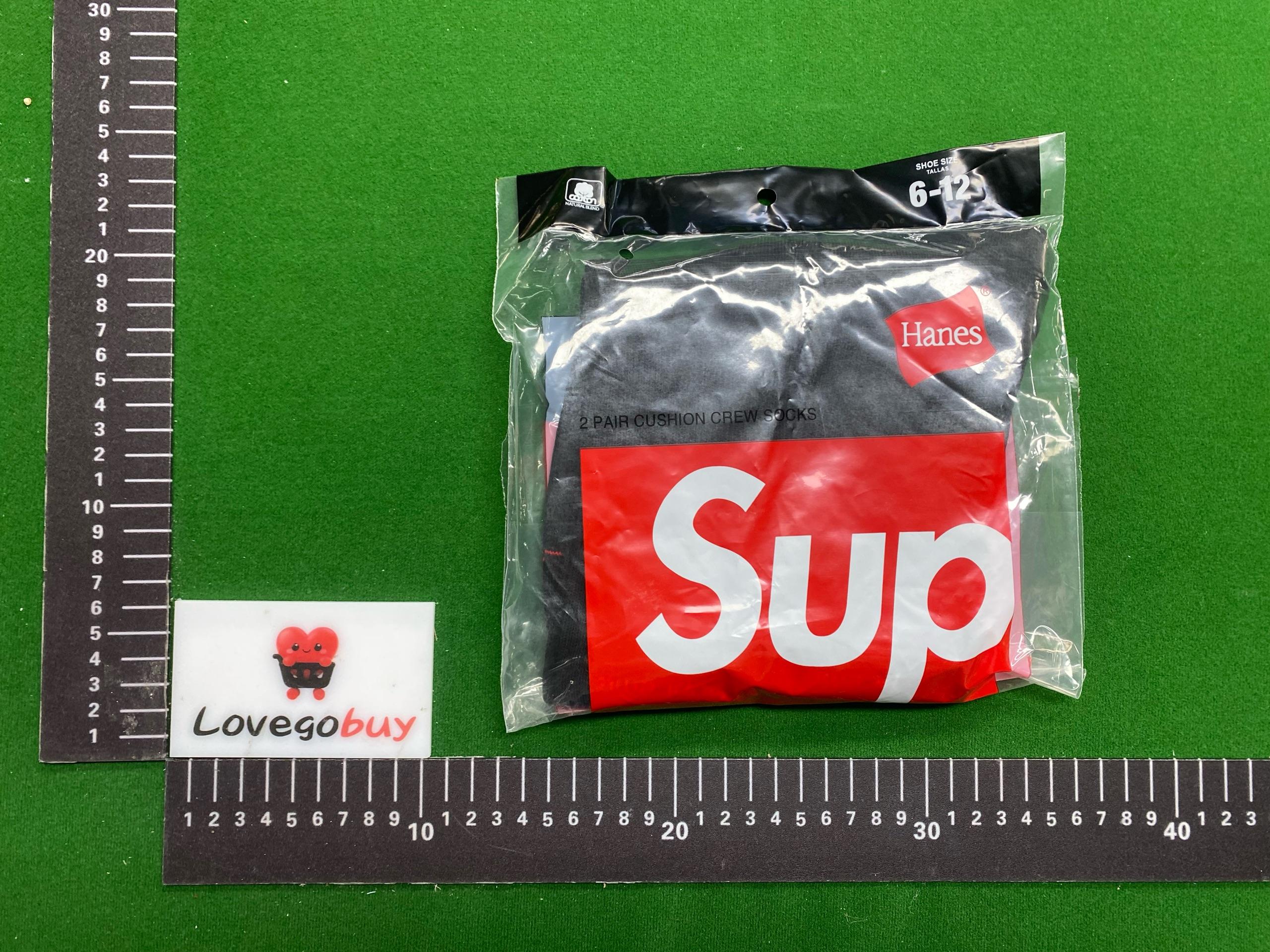 Foto QC 5 de Supreme Hanes Crew Socks Cushion White