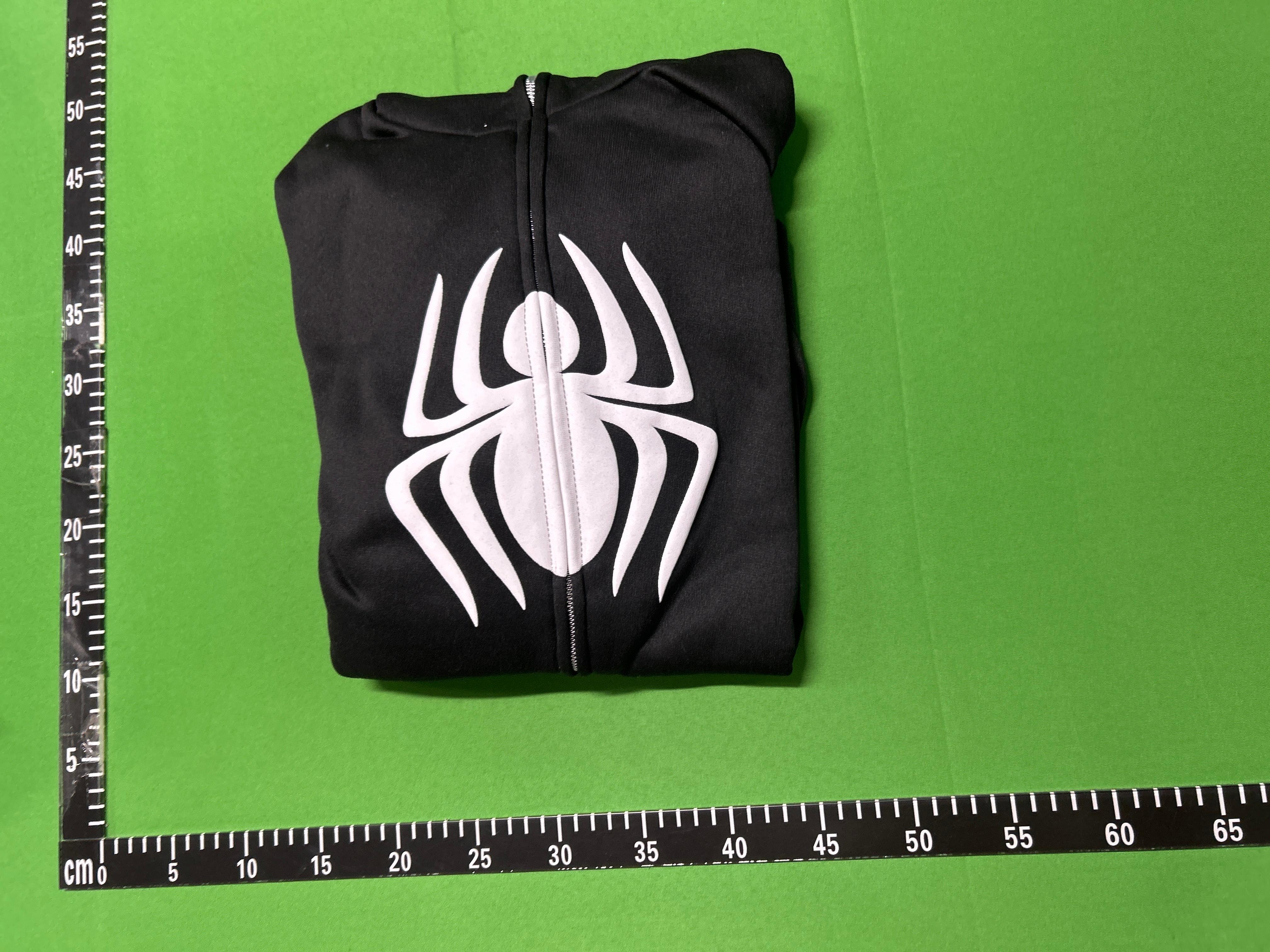 Foto QC 5 de Unbranded Spider-Man Zip-Up Hoodie Jacket Gothic Spider Web Print Black Red