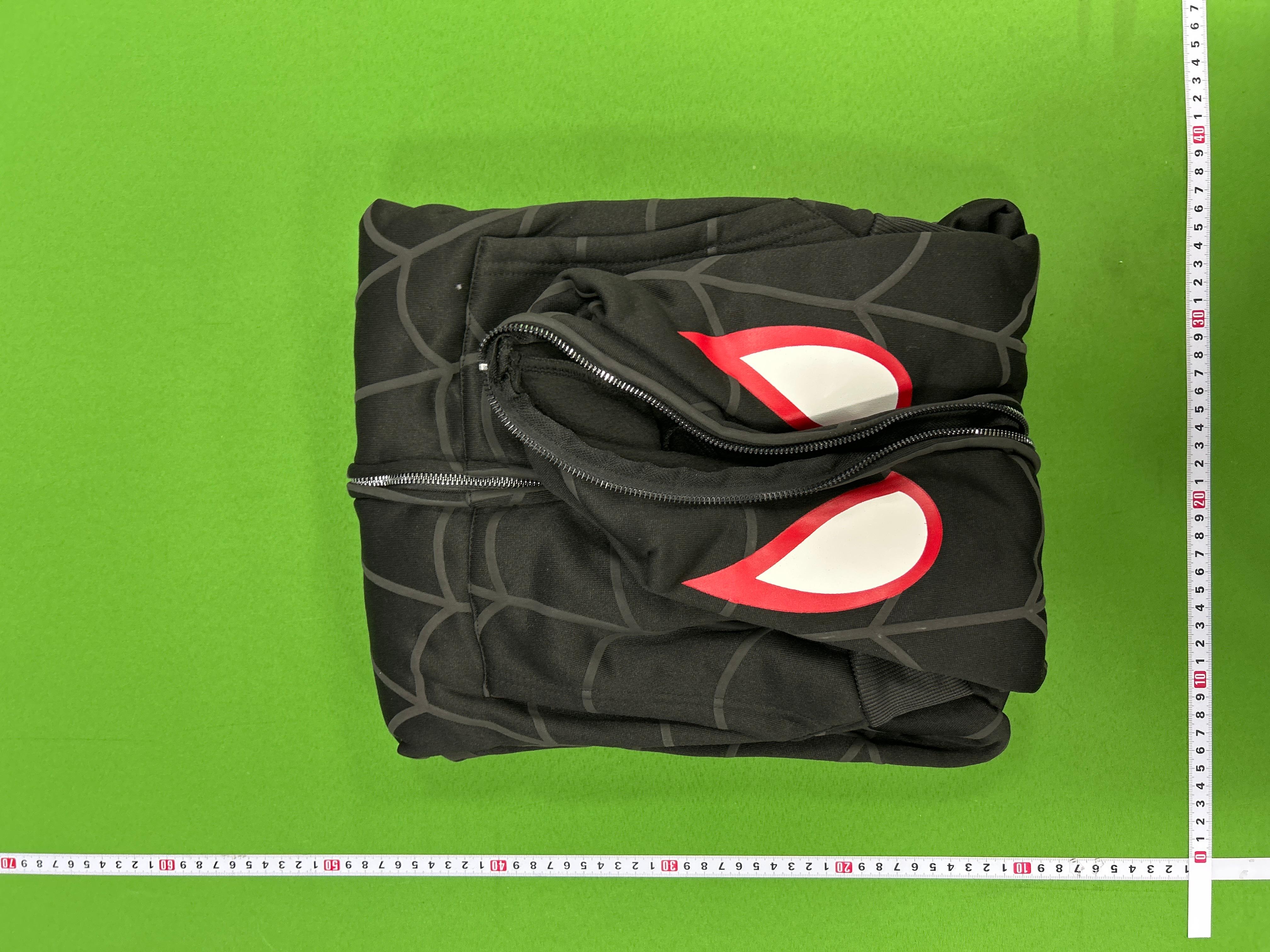 Foto QC 1 de Unbranded Spider-Man Zip-Up Hoodie Jacket Gothic Spider Web Print Black Red