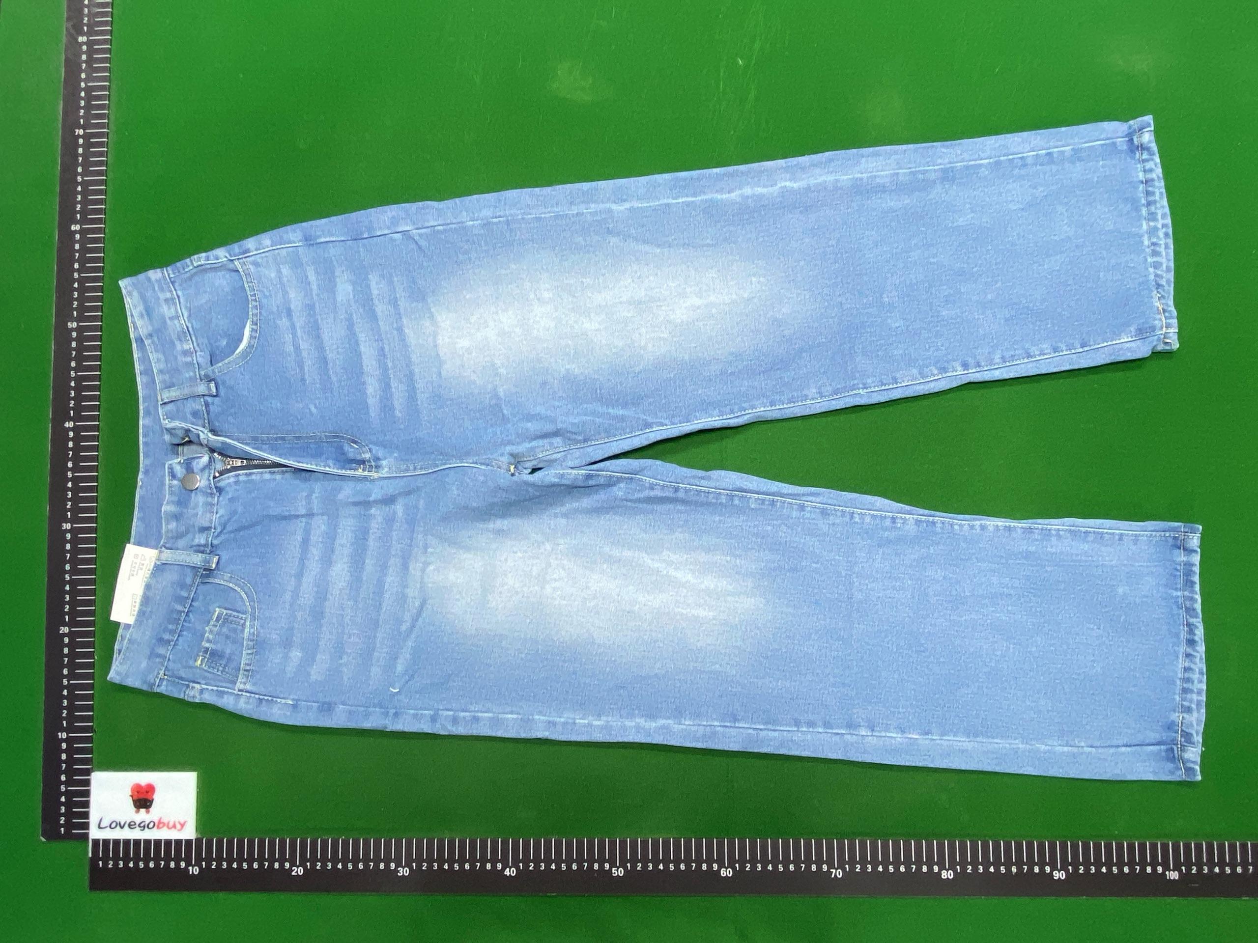 Foto QC 2 de Other American Retro Wide Leg Washed Loose Jeans Light Blue
