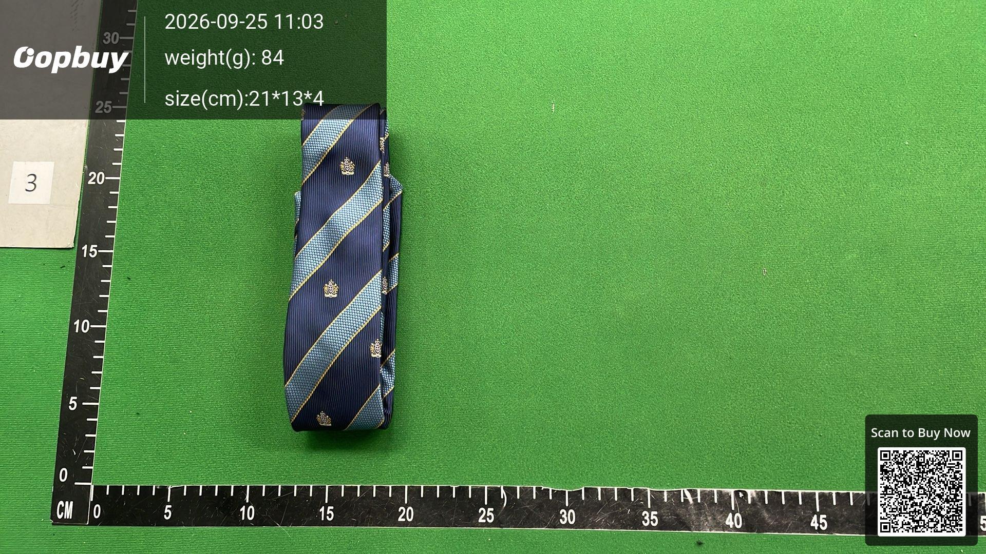 Foto QC 3 de Other Two-tone Striped Tie Navy