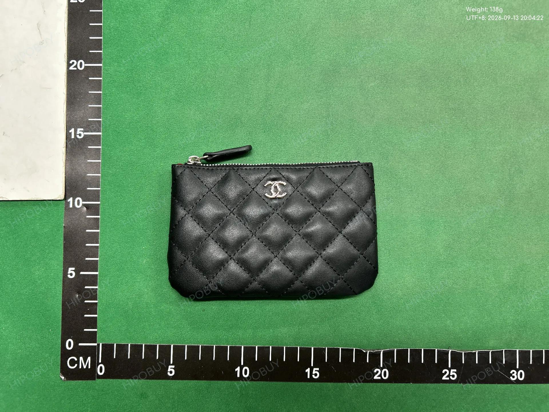 Foto QC 1 de Chanel CC Charm Classic Zipped Coin Purse Quilted Grained Calfskin Black