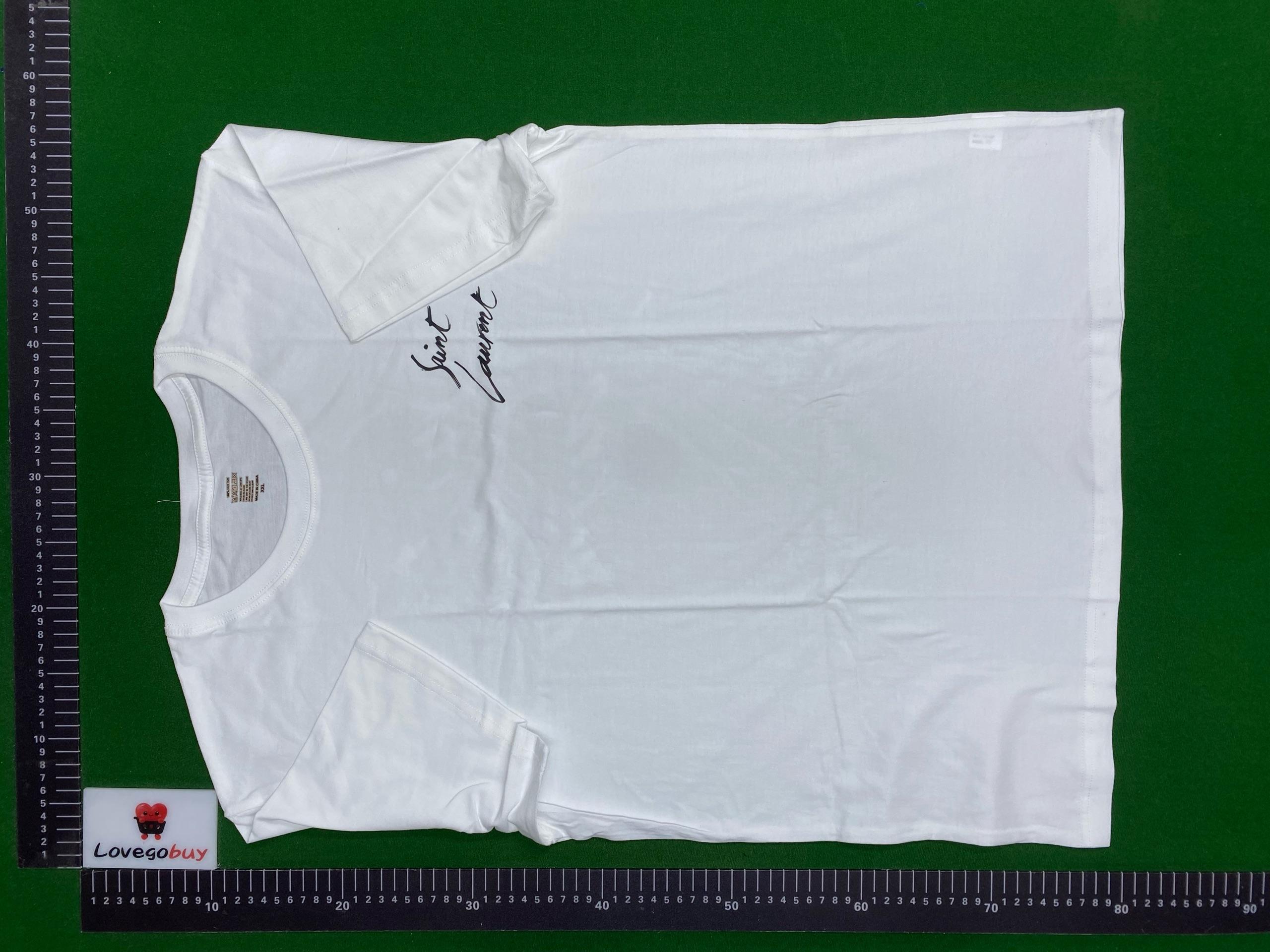 Foto QC 4 de Saint Laurent Signature Logo T-shirt White