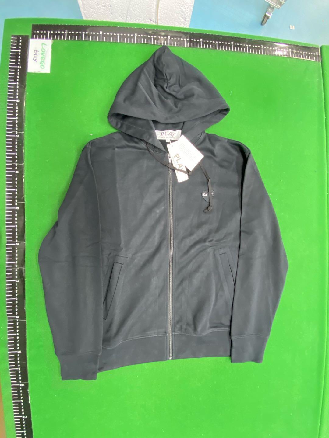 Foto QC 1 de Comme des Garcons PLAY Zip Sweater Heart Logo Blue