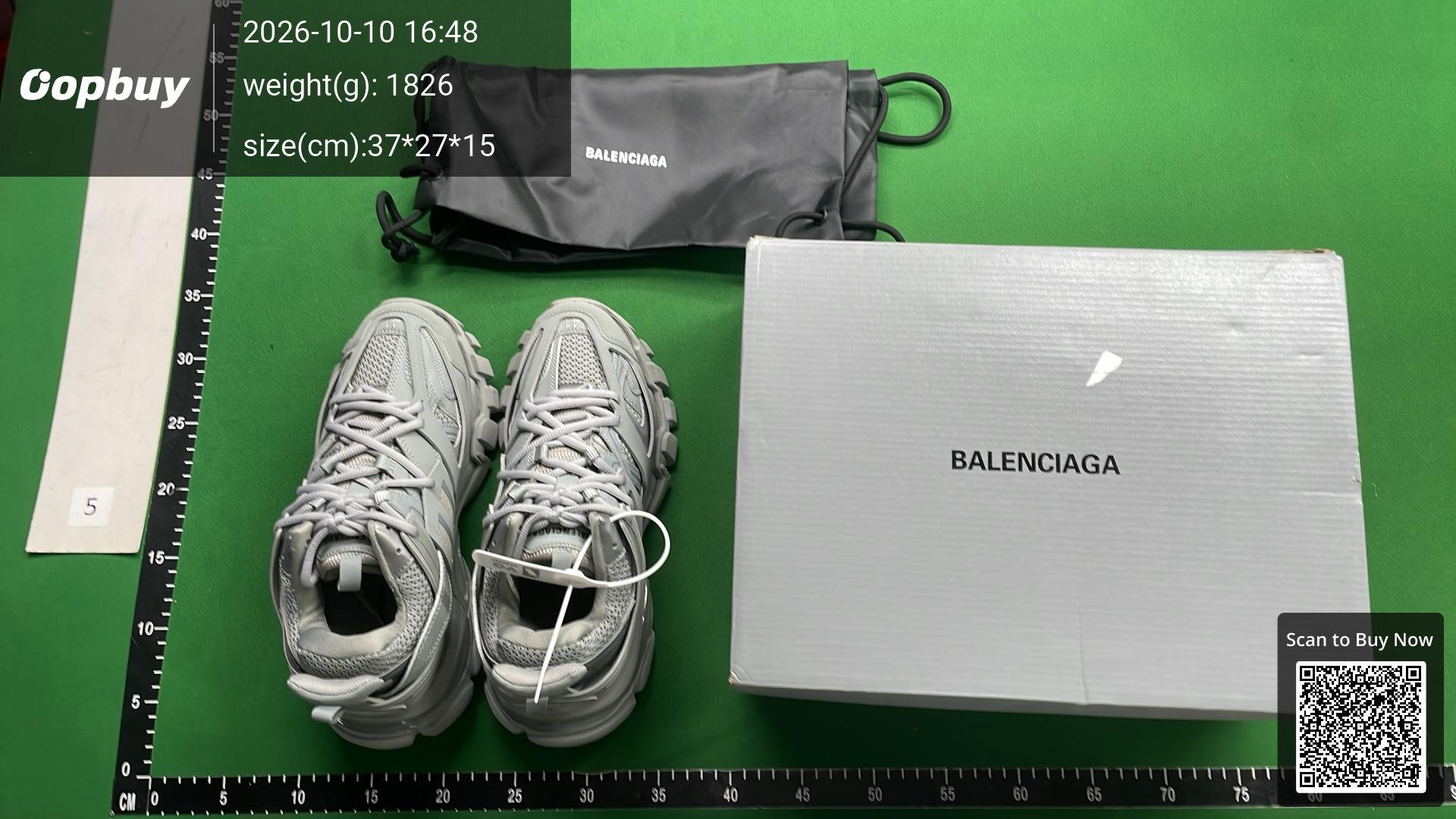 Foto QC 1 de Balenciaga Track Mesh and Nylon Clear Sole Dark Grey 542023 W3FE3 1250