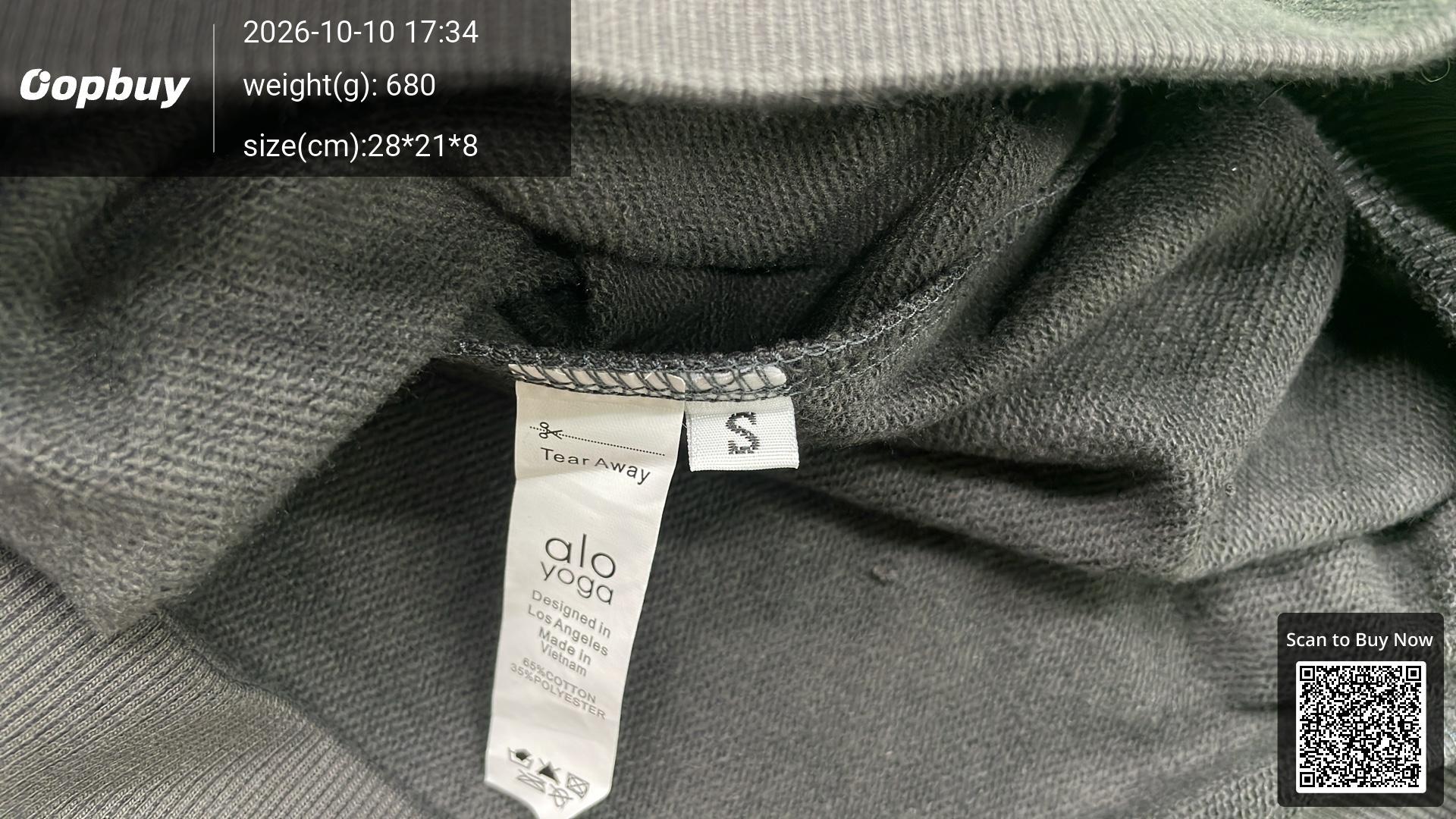 Foto QC 1 de Alo Sweatshirt Quarter-Zip Black