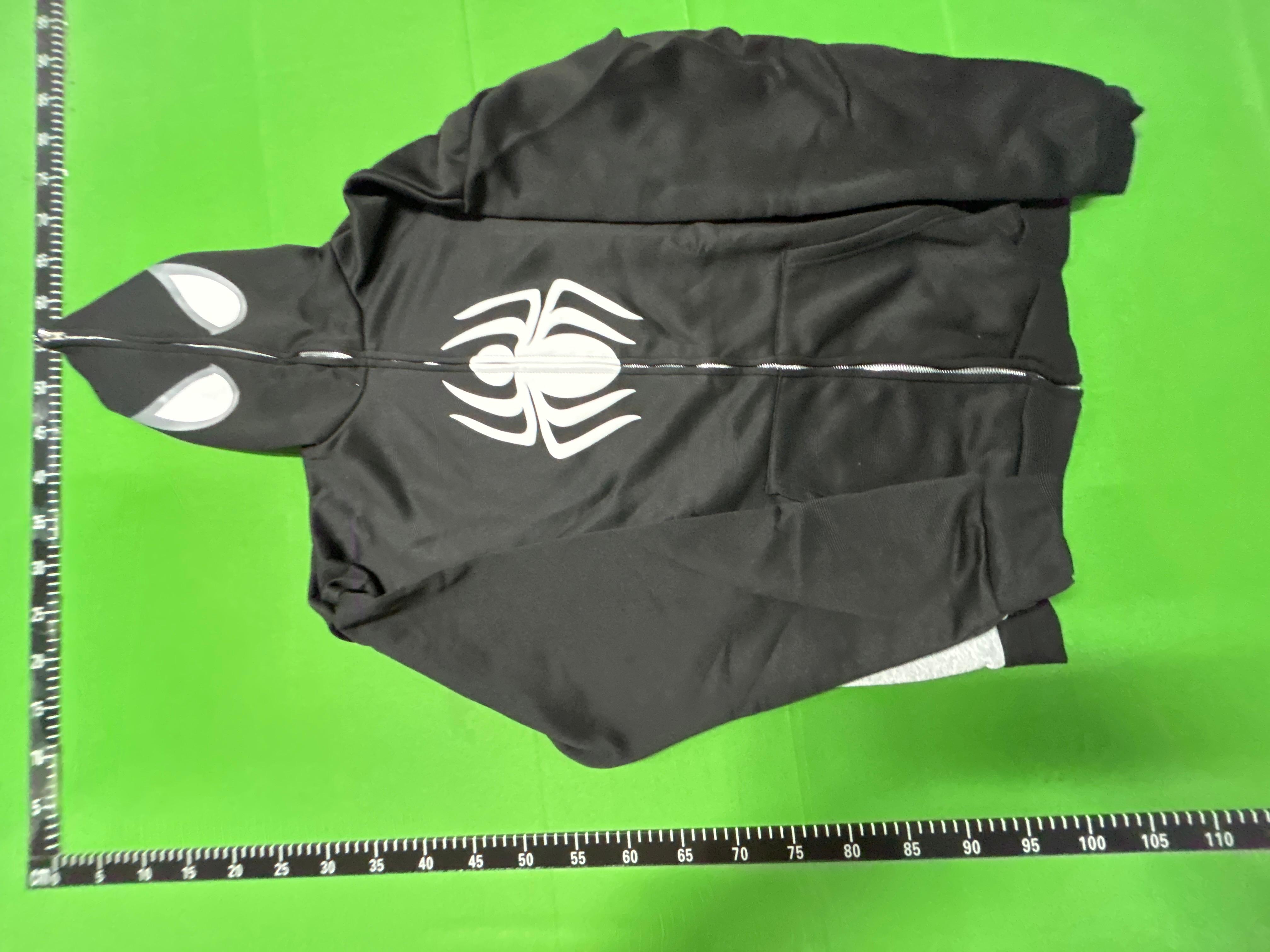 Foto QC 7 de Unbranded Spider-Man Zip-Up Hoodie Jacket Gothic Spider Web Print Black Red