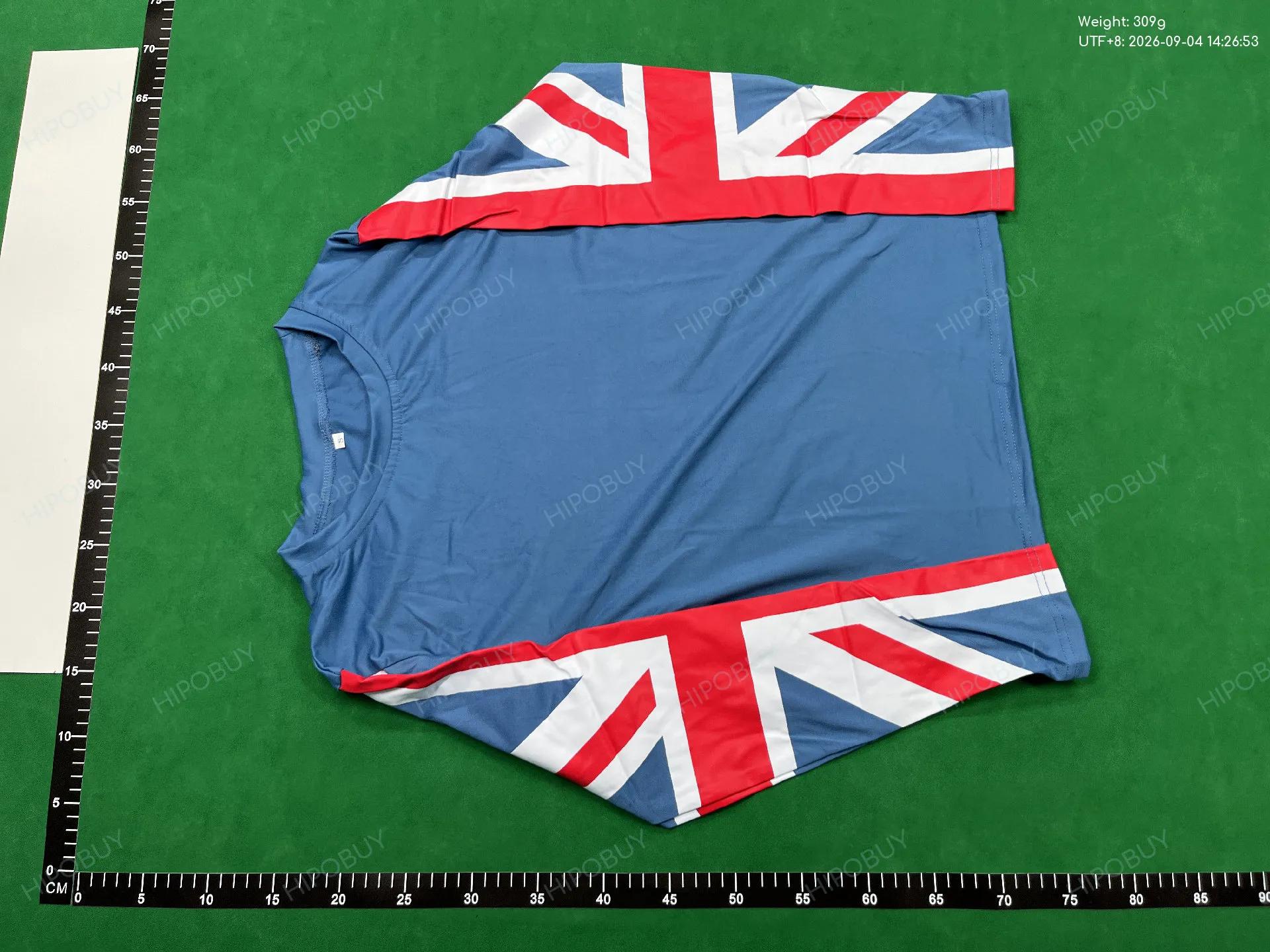 Foto QC 2 de Cold Culture Cheers T-shirt Union Jack Sleeve Royal Blue