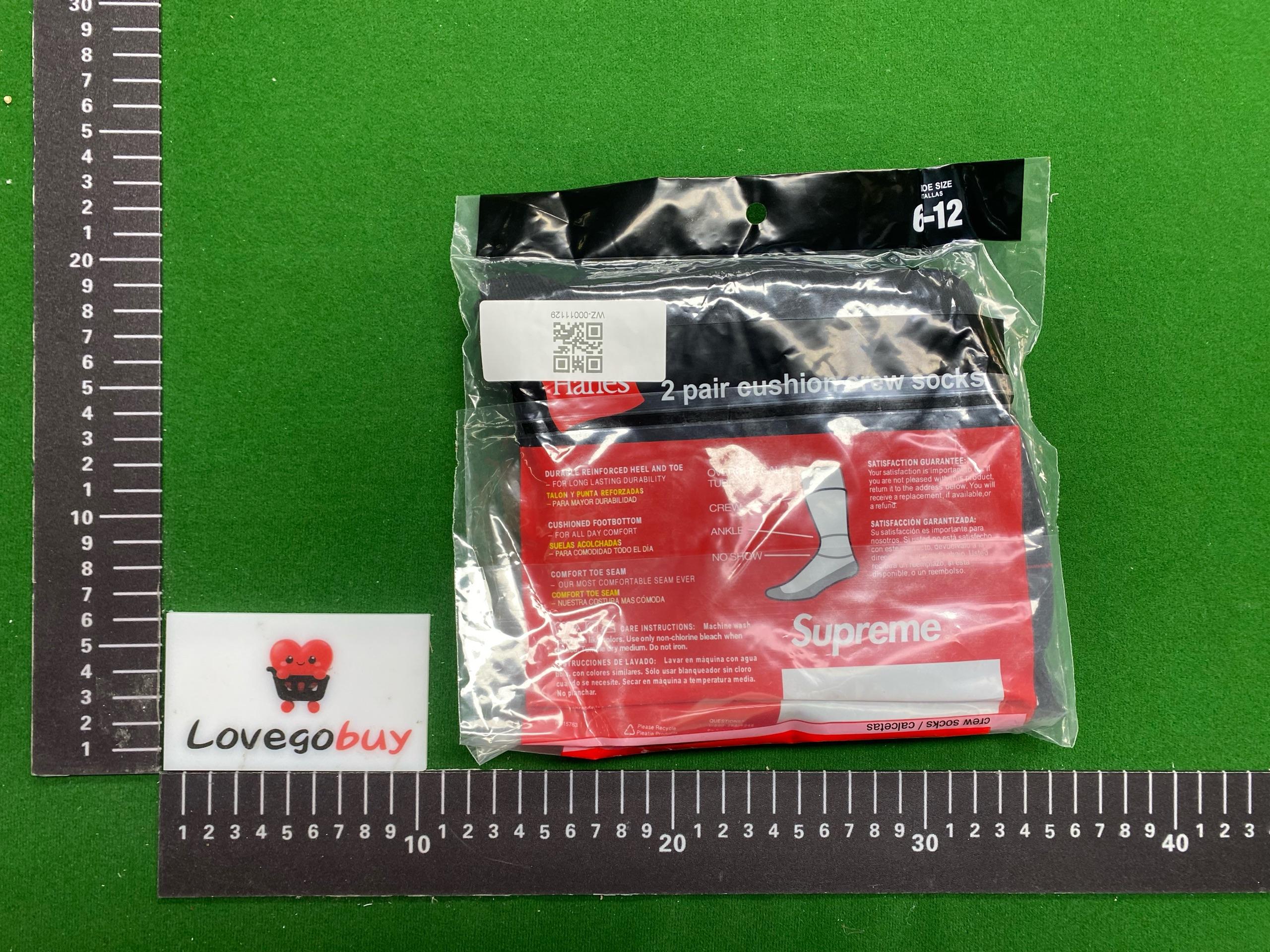Foto QC 7 de Supreme Hanes Crew Socks Cushion White